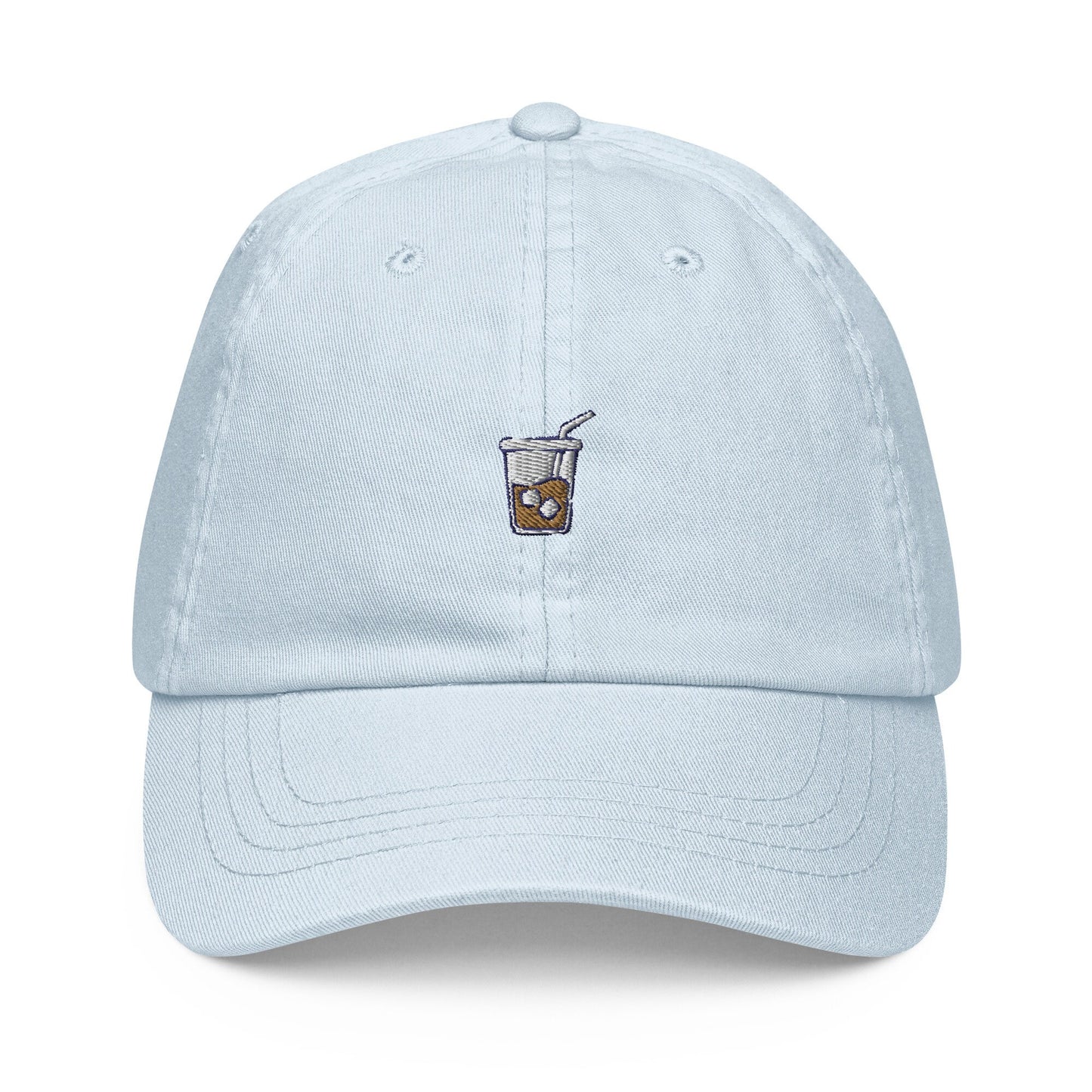 Ice Coffee Dad Hat - Gift for Java Lovers -  Pastel Cotton Embroidered