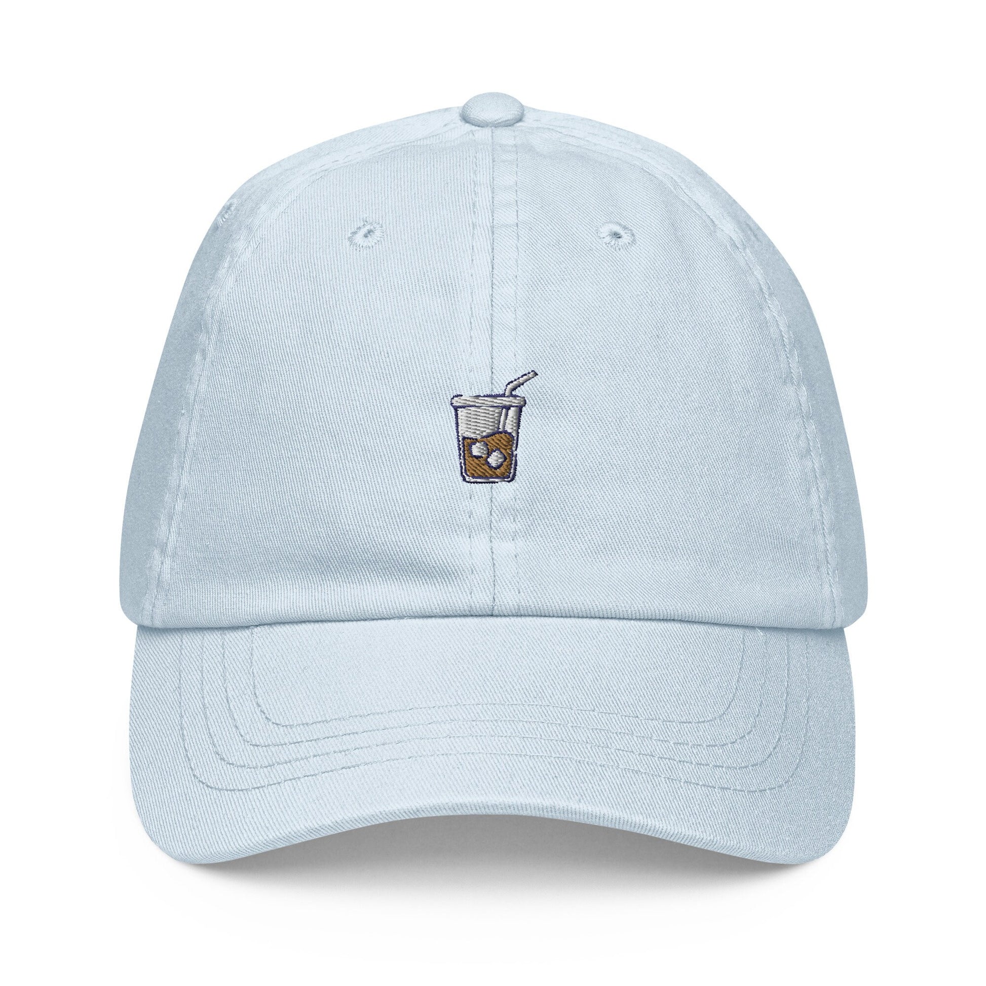Ice Coffee Dad Hat - Gift for Java Lovers -  Pastel Cotton Embroidered