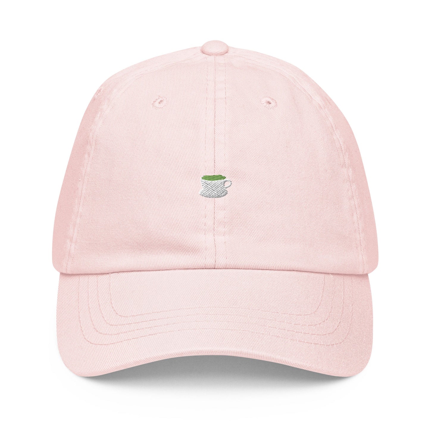 Matcha Dad Hat - Gift for Green Tea Fans -  Pastel Cotton Embroidered