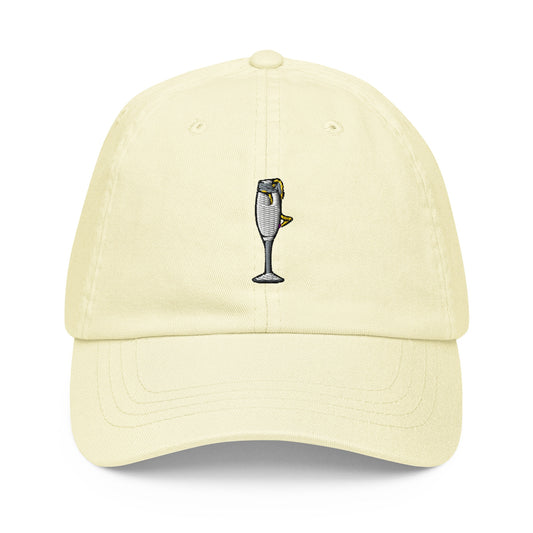 French 75 Dad Hat - Gift for Cocktail Lovers - Pastel Cotton Embroidered Cap