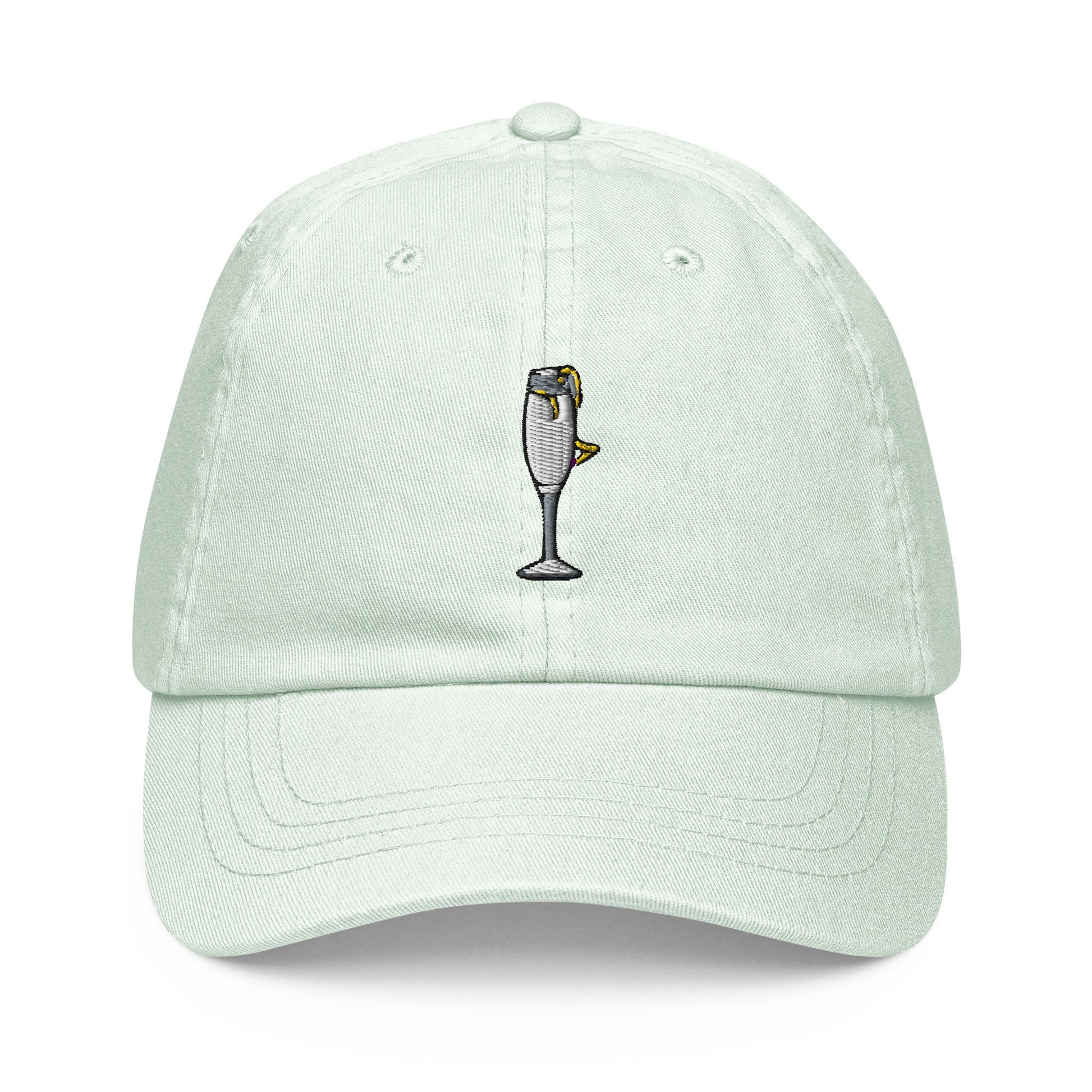 French 75 Dad Hat - Gift for Cocktail Lovers - Pastel Cotton Embroidered Cap