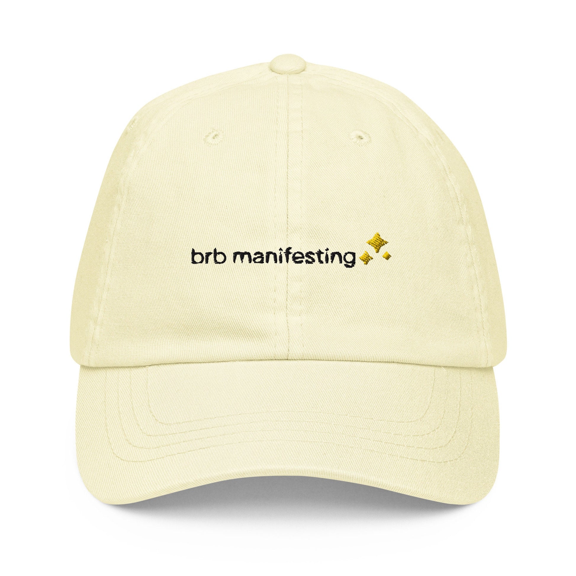 Manifesting Dad Hat - Good energy gift for her - Pastel Cotton Embroidered Cap
