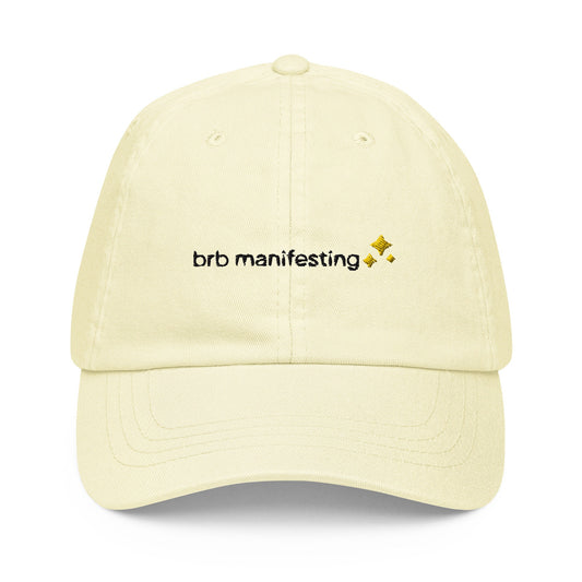 Manifesting Dad Hat - Good energy gift for her - Pastel Cotton Embroidered Cap