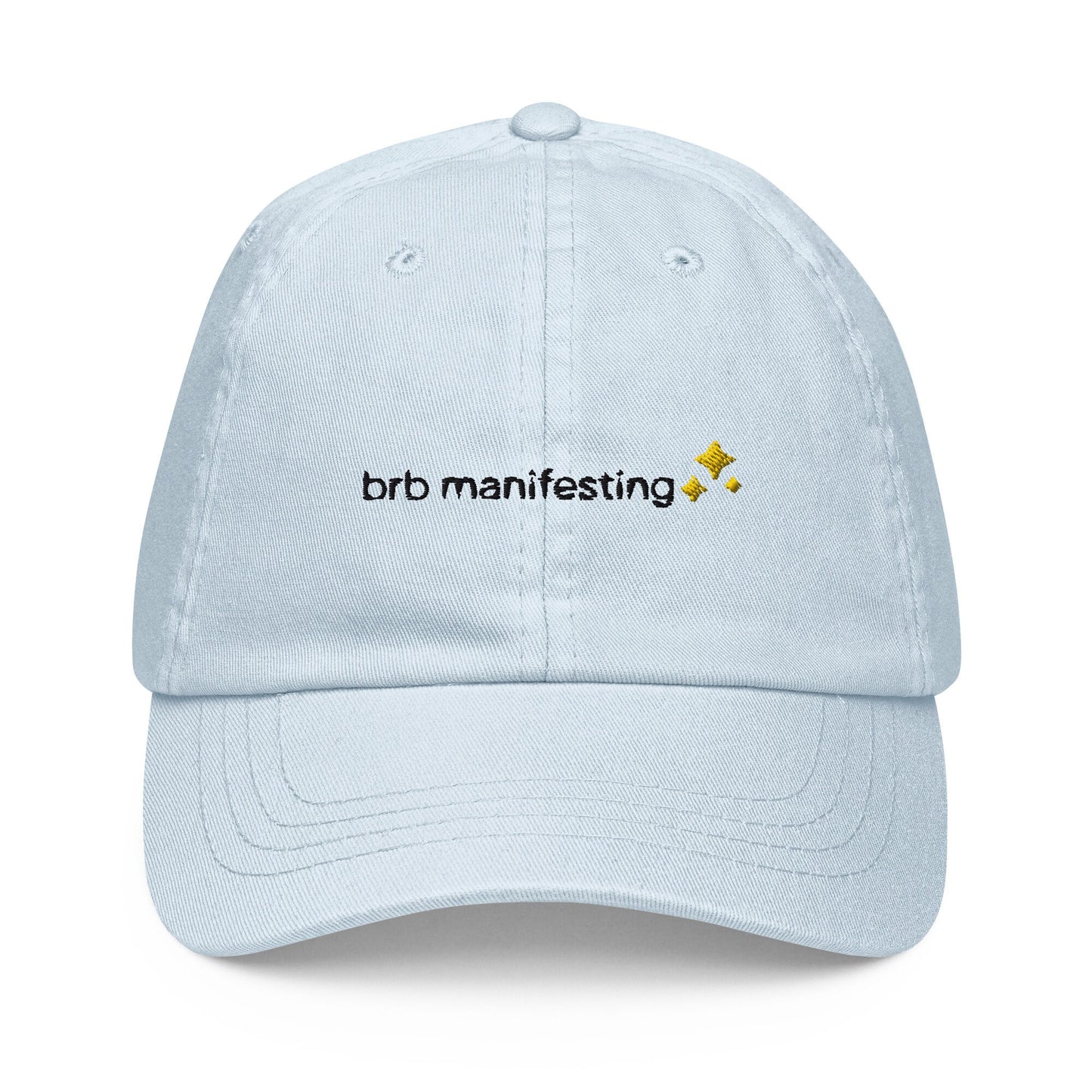 Manifesting Dad Hat - Good energy gift for her - Pastel Cotton Embroidered Cap