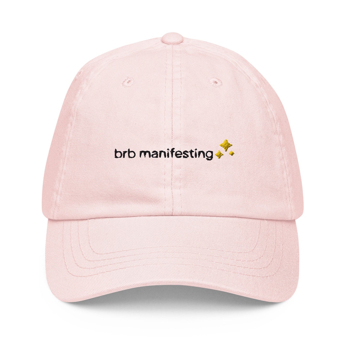 Manifesting Dad Hat - Good energy gift for her - Pastel Cotton Embroidered Cap