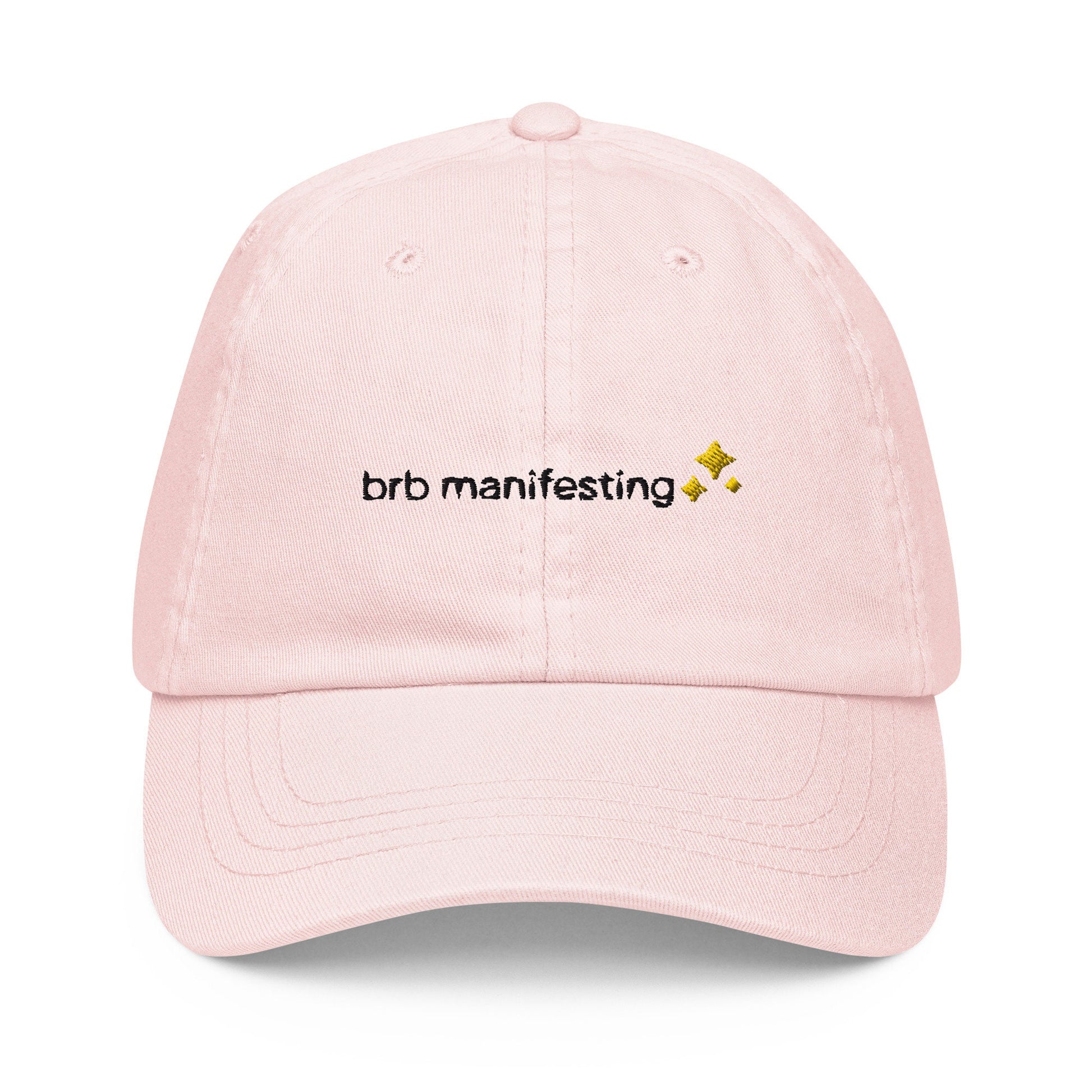 Manifesting Dad Hat - Good energy gift for her - Pastel Cotton Embroidered Cap