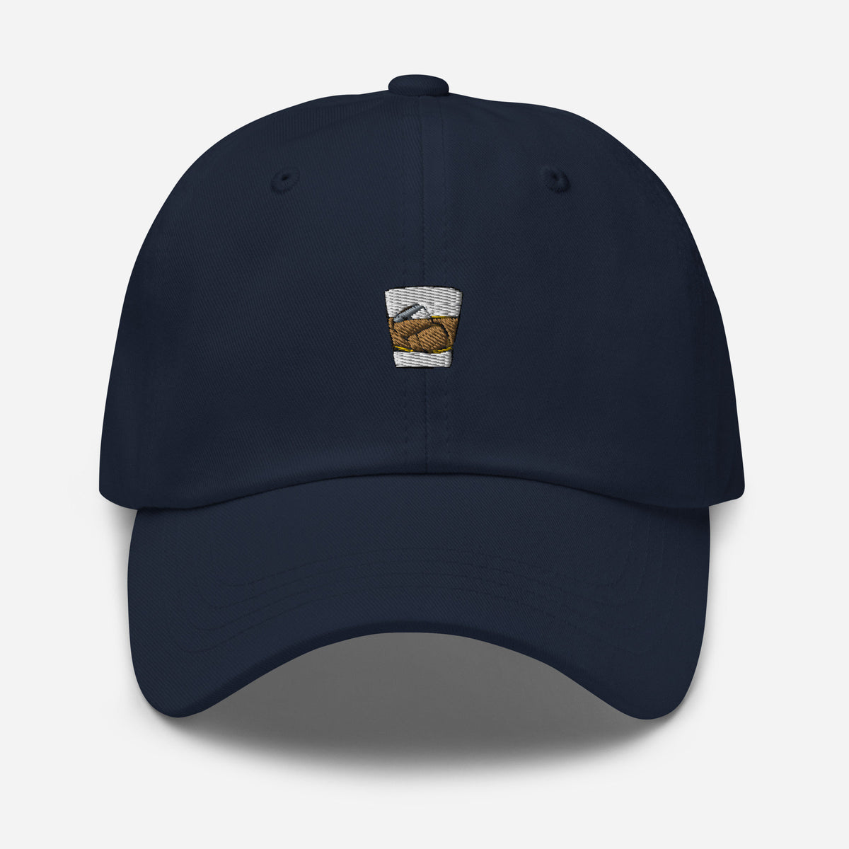 Whiskey on the Rocks Dad Hat - Gift for Scotch, Whisky, Bourbon lovers - Pastel embroidered Cotton