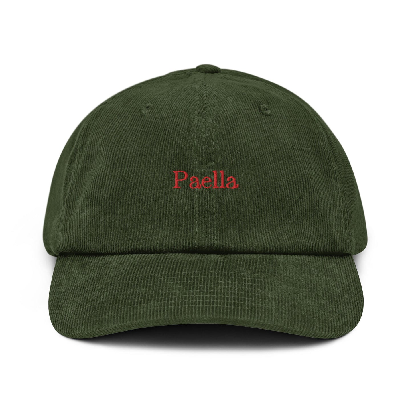 Paella Corduroy Hat - Gift for Spanish Tapas Lovers - Handmade Embroidered Cap