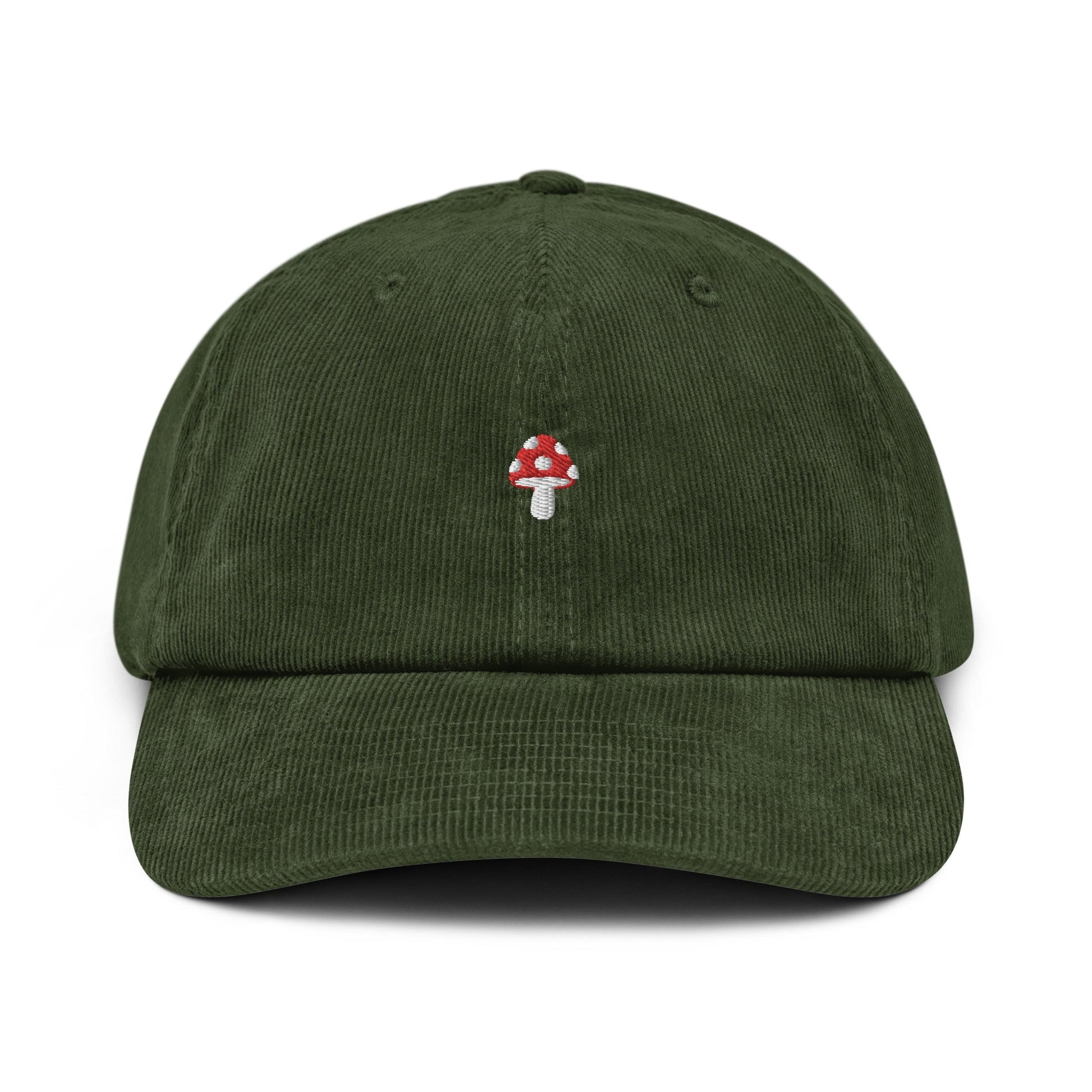 Toadstool Corduroy Hat - Gift for Fungus, Mushroom, and Fly Agaric Lovers - Handmade Embroidered Cap