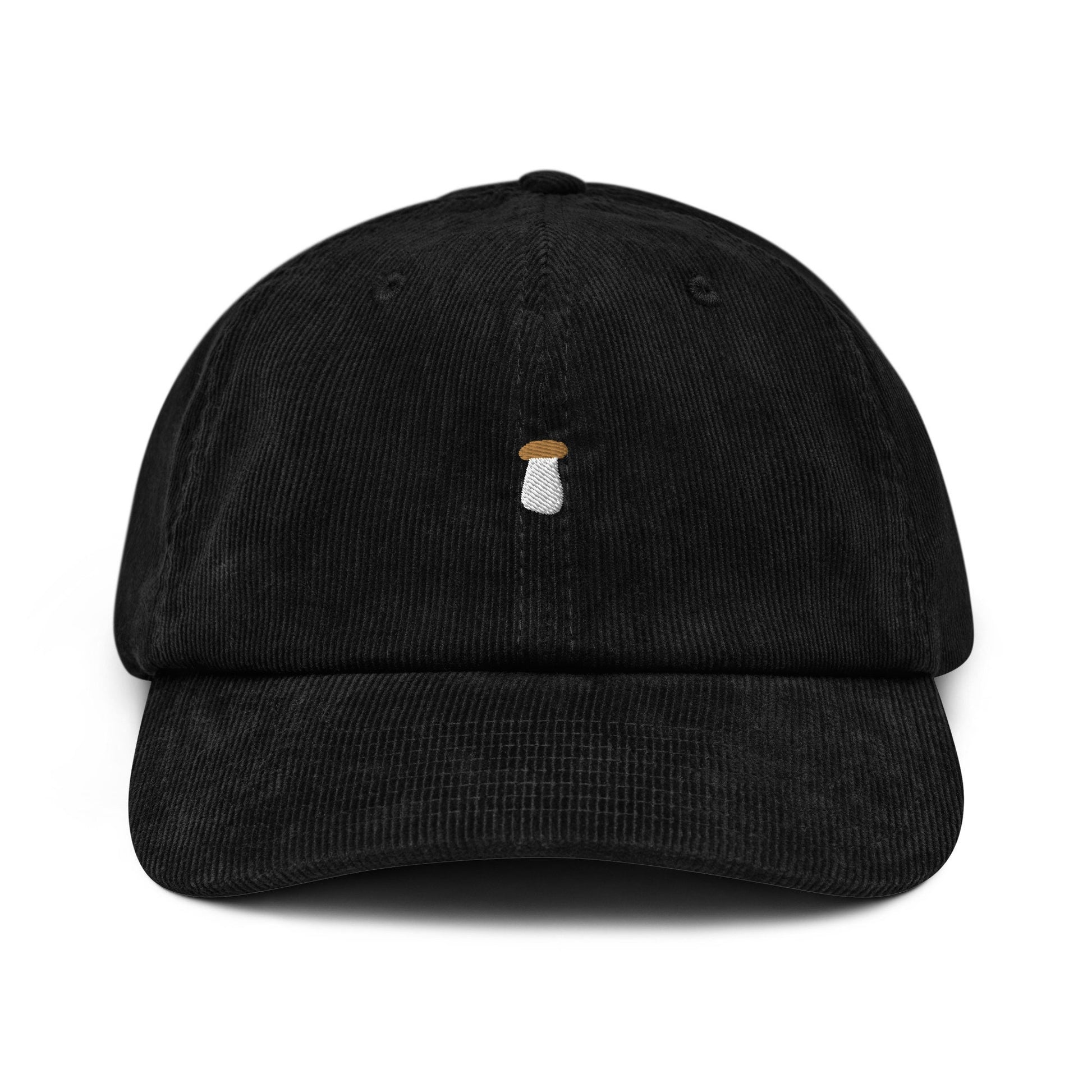 King Oyster Mushroom Corduroy Hat - Gift for Fungus Lovers - Handmade Embroidered Cap