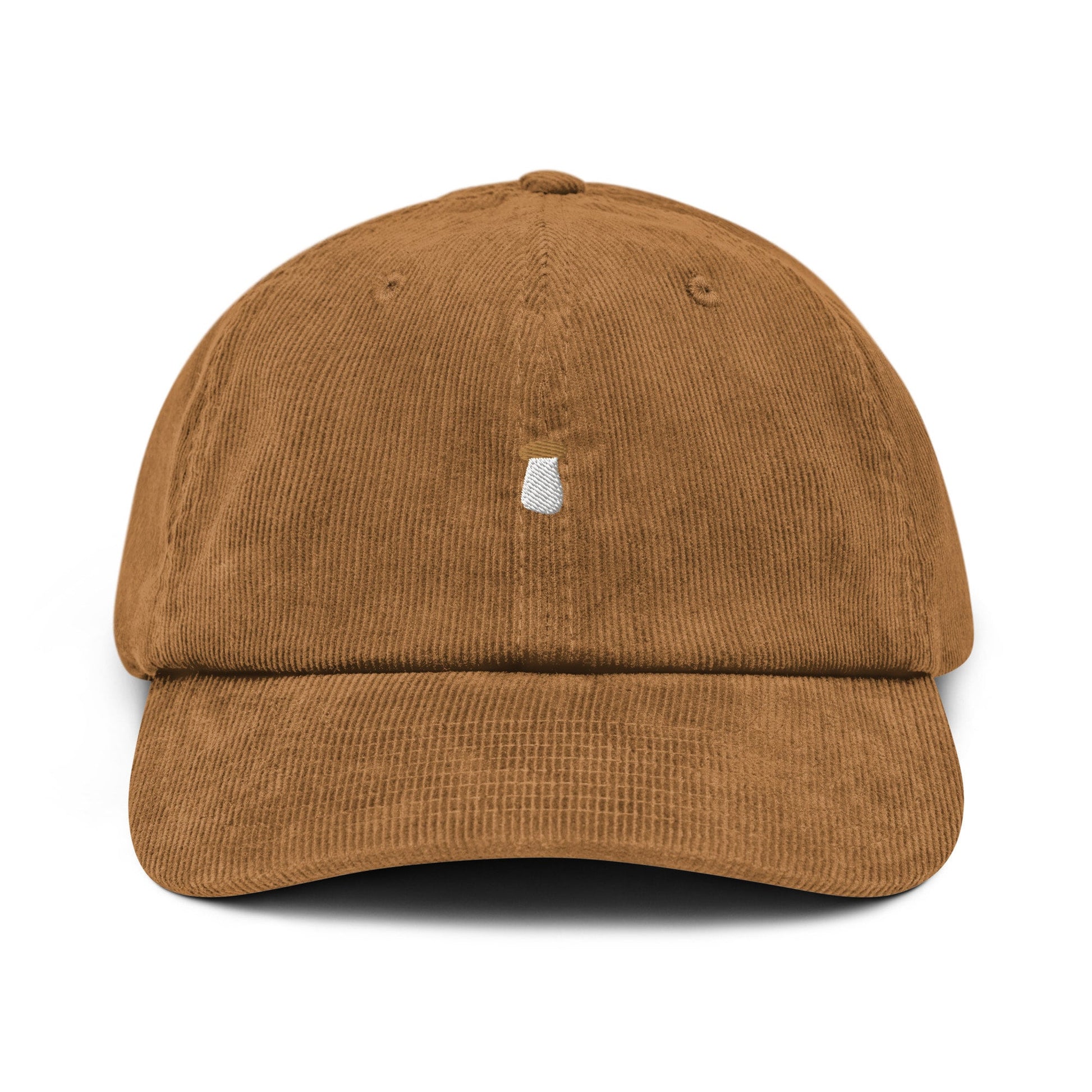 King Oyster Mushroom Corduroy Hat - Gift for Fungus Lovers - Handmade Embroidered Cap