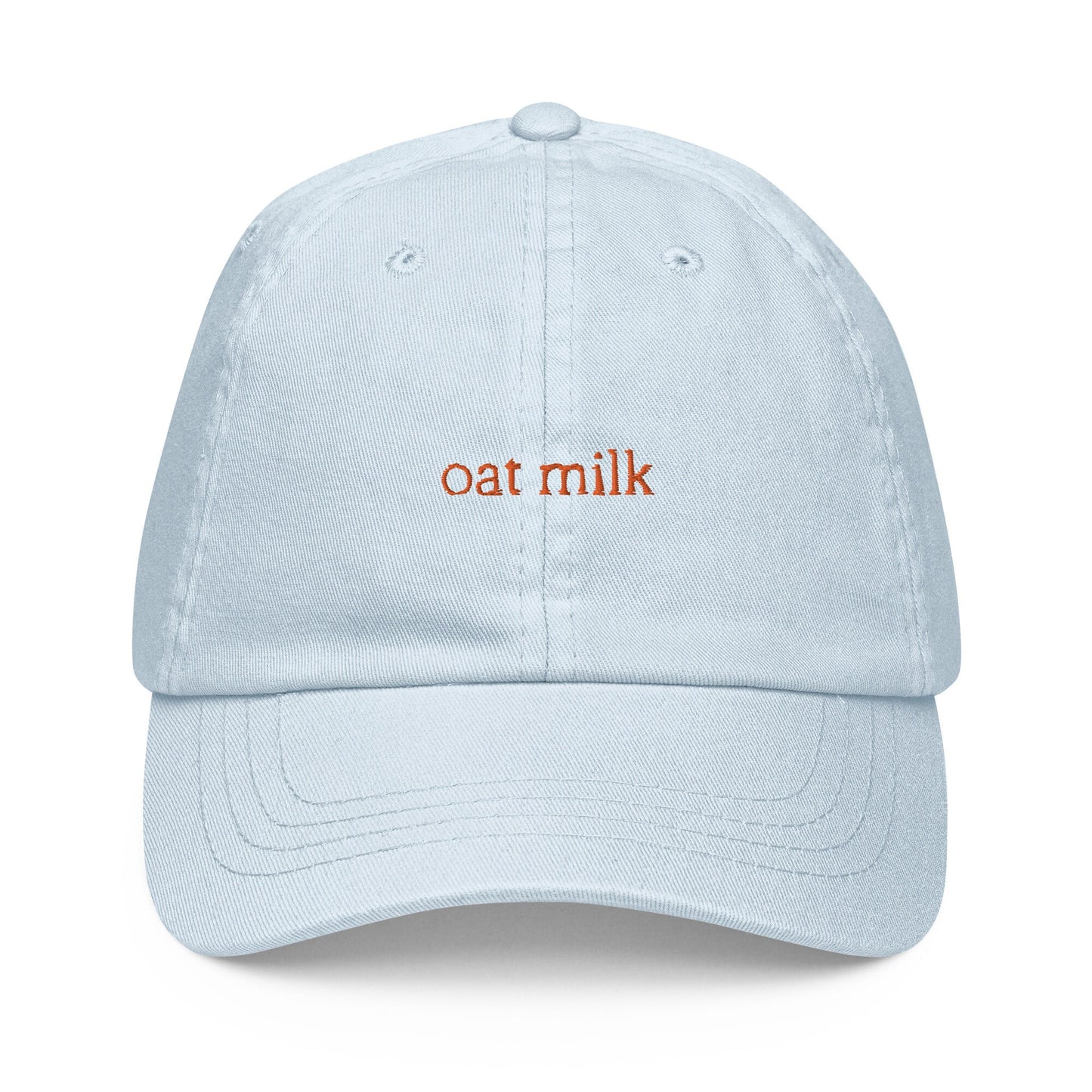 Oat Milk Dad Hat - Gift for Dairy Free Coffee Lovers - Minimalist Cotton Embroidered Cap