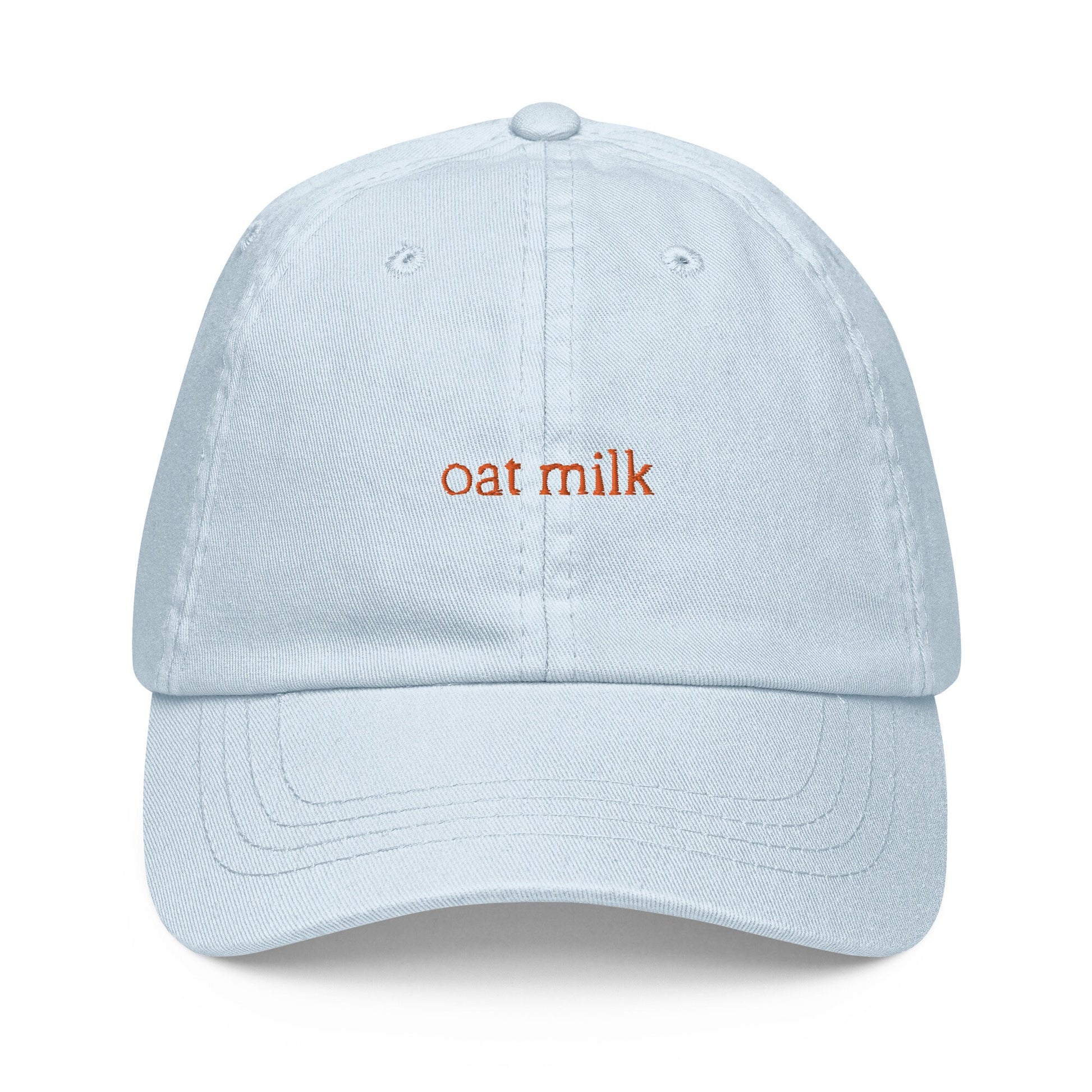 Oat Milk Dad Hat - Gift for Dairy Free Coffee Lovers - Minimalist Cotton Embroidered Cap
