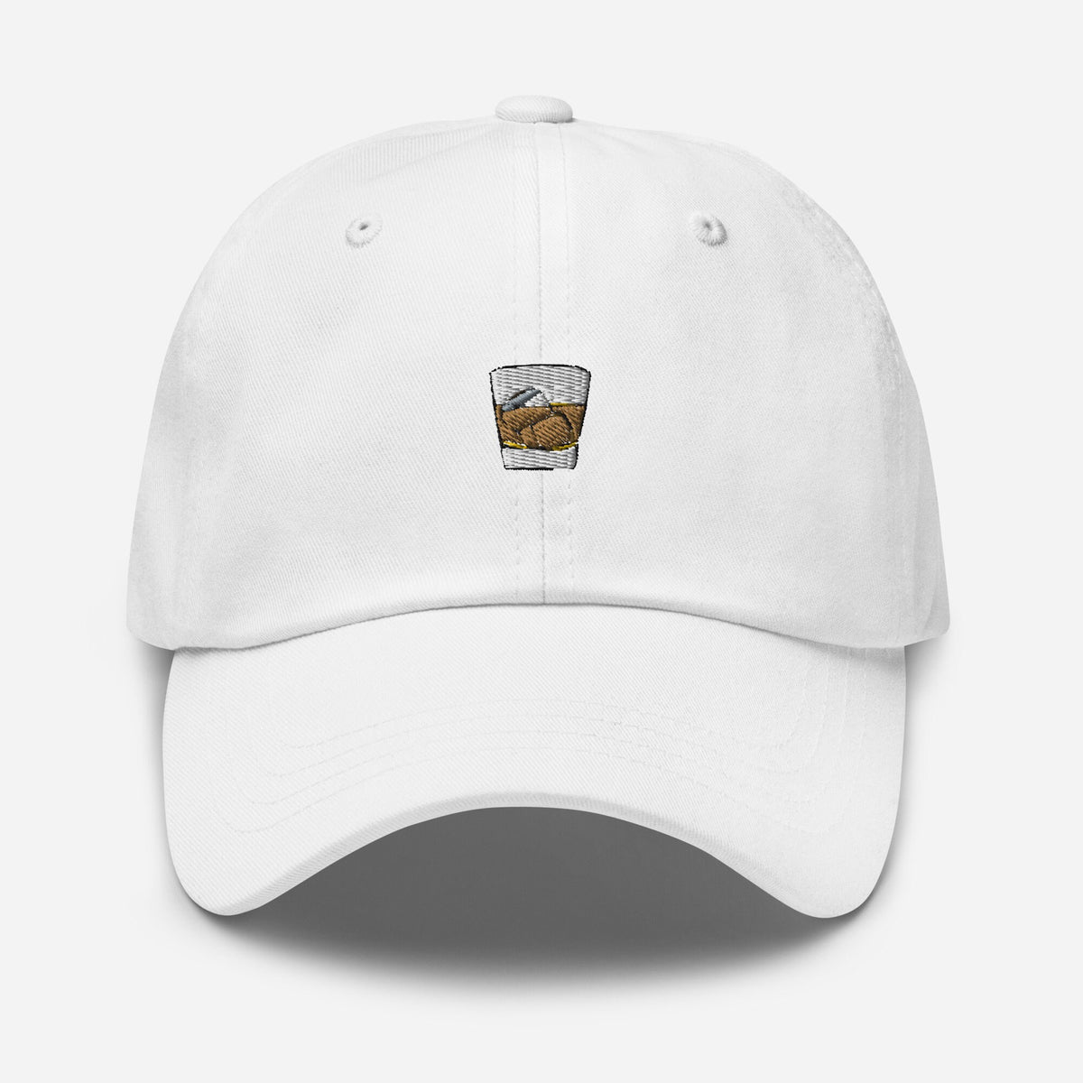 Whiskey on the Rocks Dad Hat - Gift for Scotch, Whisky, Bourbon lovers - Pastel embroidered Cotton