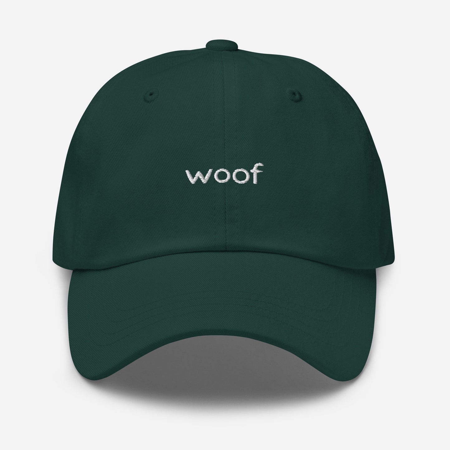 Woof Dad Hat - Gift for Dog Lovers, Dog Mom's & Dog Dads - Minimalist Embroidered Cotton Hat