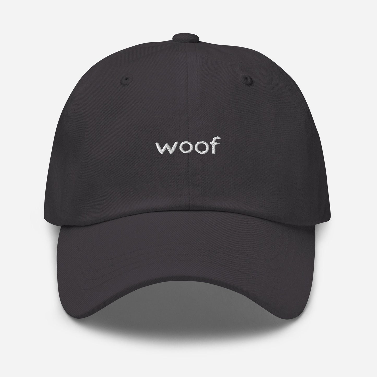 Woof Dad Hat - Gift for Dog Lovers, Dog Mom's & Dog Dads - Minimalist Embroidered Cotton Hat