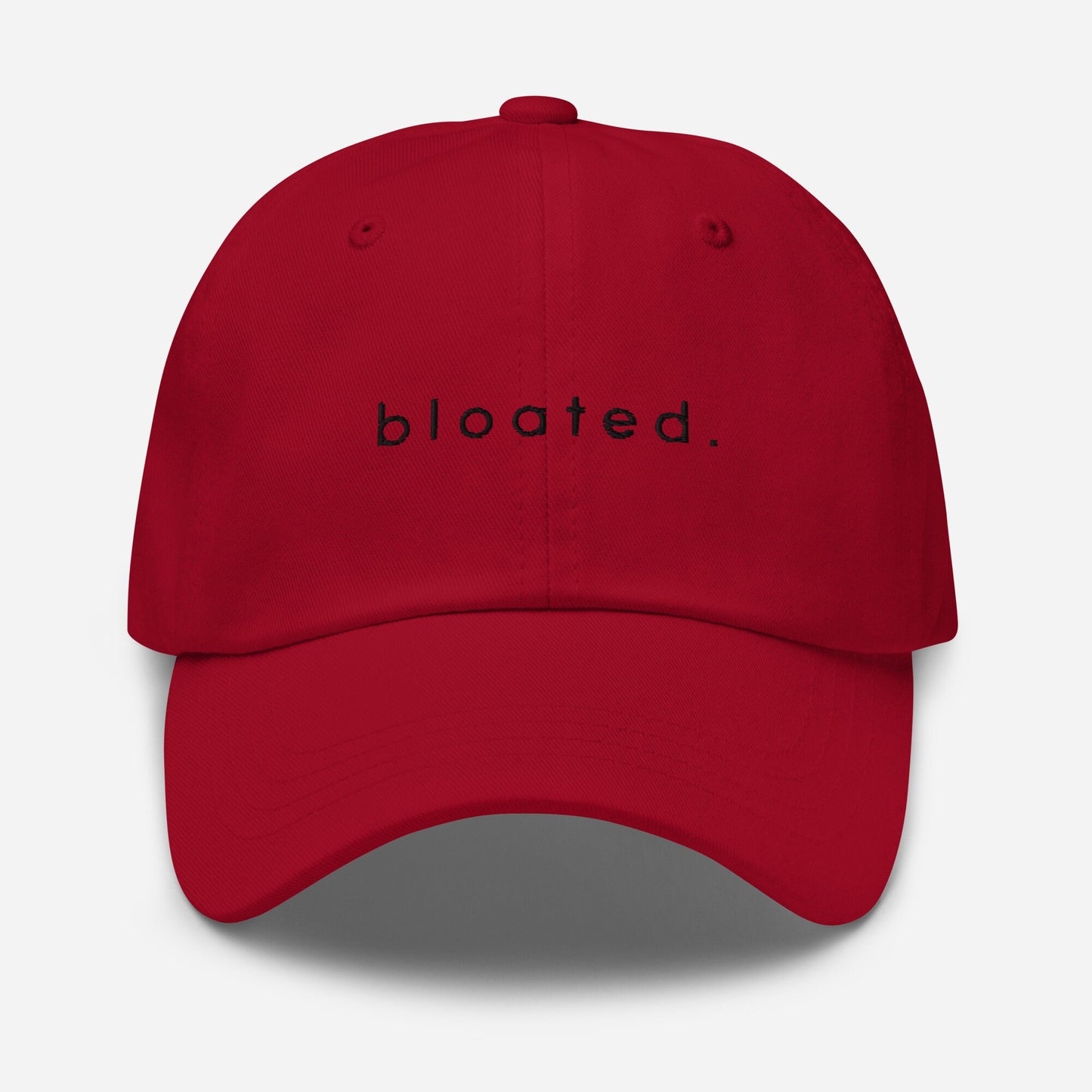 Bloated Dad Hat - Funny Best Friend Gift for Gassy Gals - Minimalist Embroidered Cotton Hat