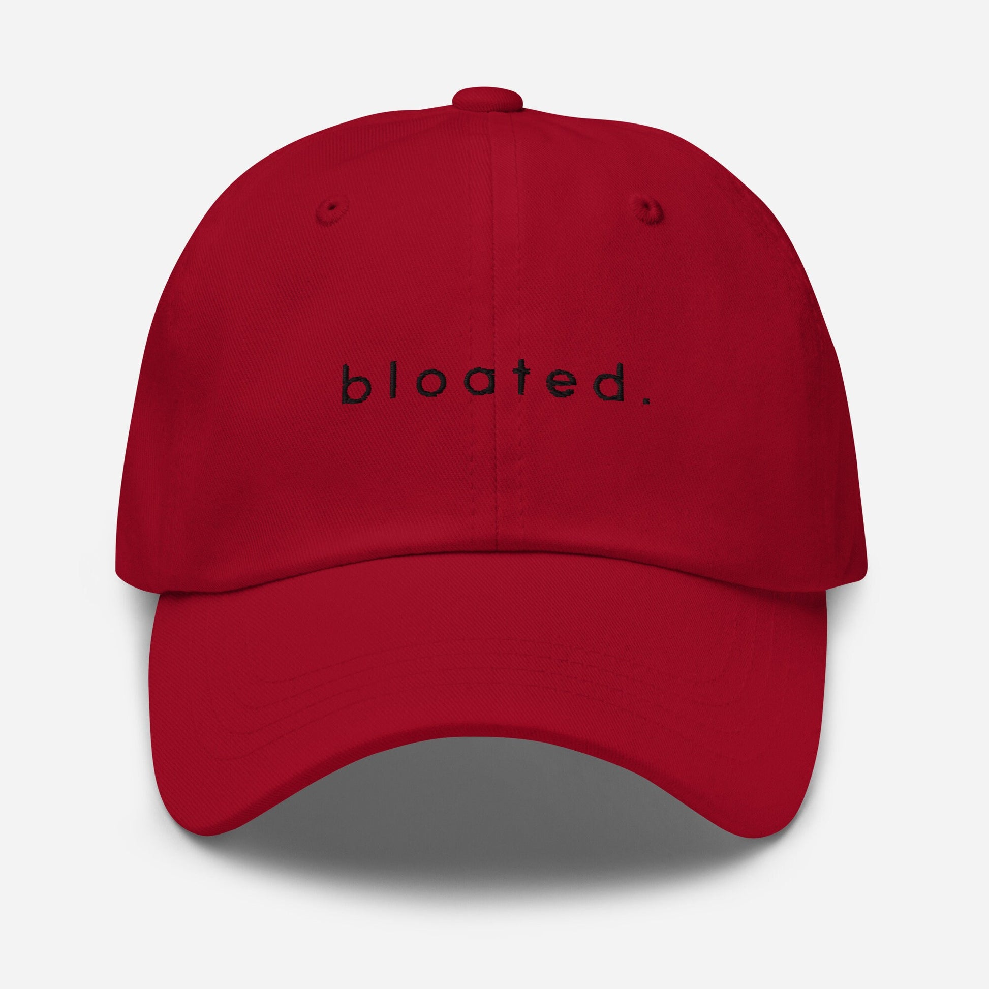 Bloated Dad Hat - Funny Best Friend Gift for Gassy Gals - Minimalist Embroidered Cotton Hat
