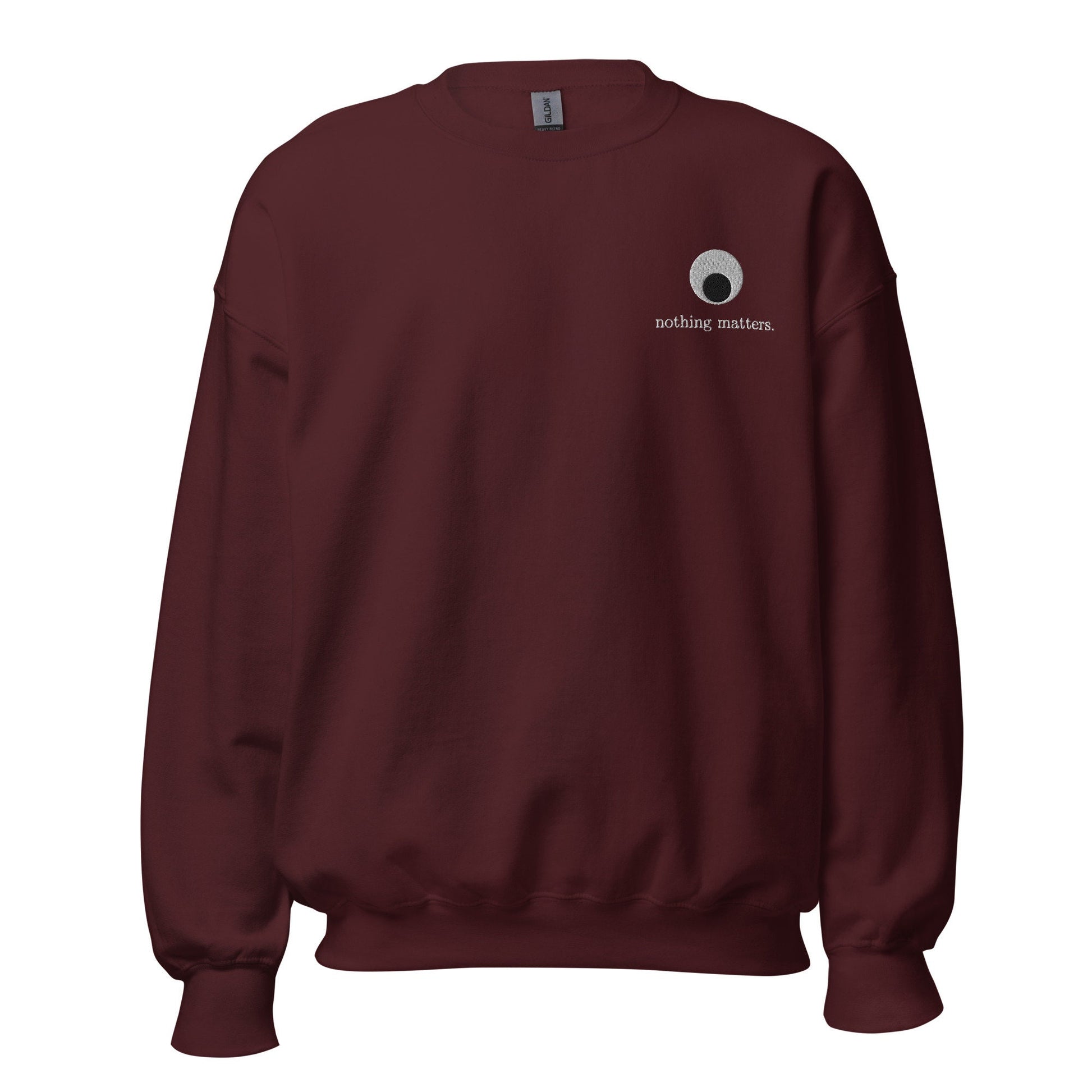 Nothing Matters Sweater - Everything Everywhere All At Once - A24 Film Fans Gift - Unisex Embroidered Crew Neck