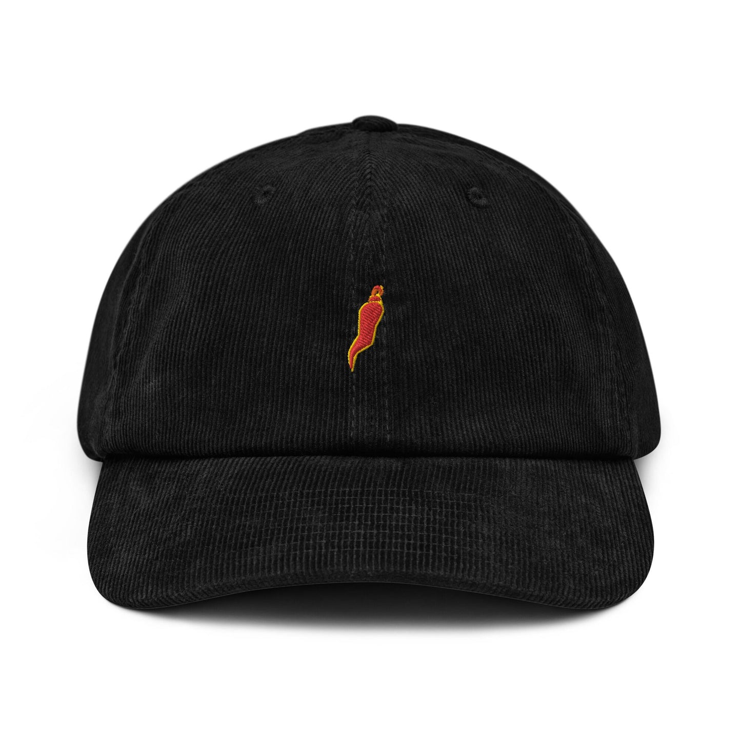 Italian Horn Corduroy Hat - Cornicello Fights the Evil Eye - Handmade Embroidered Cap