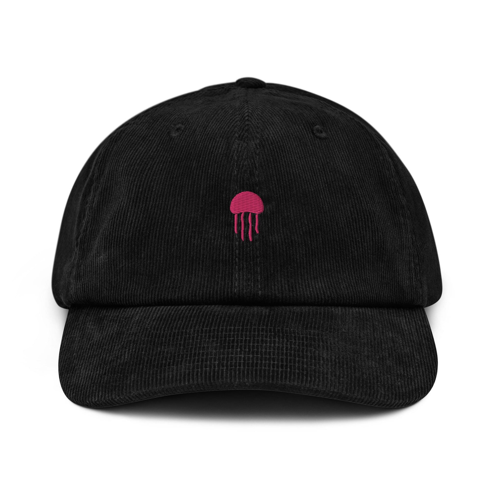 Jellyfish Corduroy Hat - Minimalist Gift for Ocean Lovers - Handmade Embroidered Cap