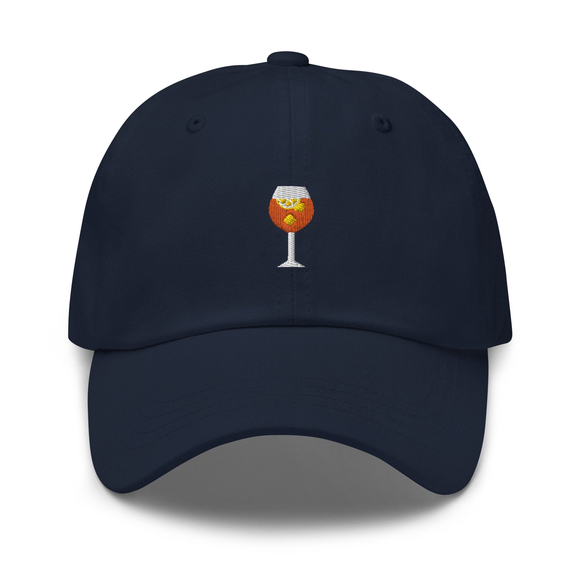 Aperol Spritz Glass Hat - Embroidered Cotton Dad Cap