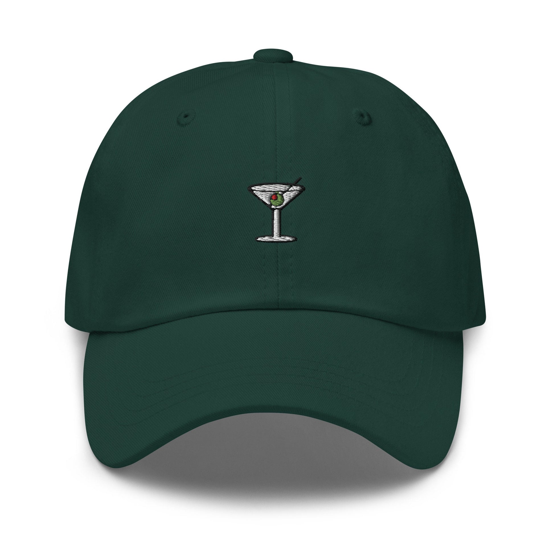 Martini Dad Hat - Primary ColorWay - Gift for vodka gin cocktail lovers - Embroidered Cotton Cap