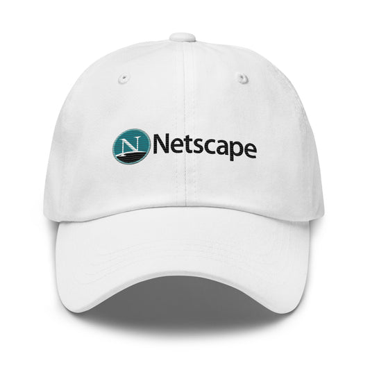 Netscape Hat - Nostalgic y2k, 90's Tech Gift - Embroidered Cotton Cap
