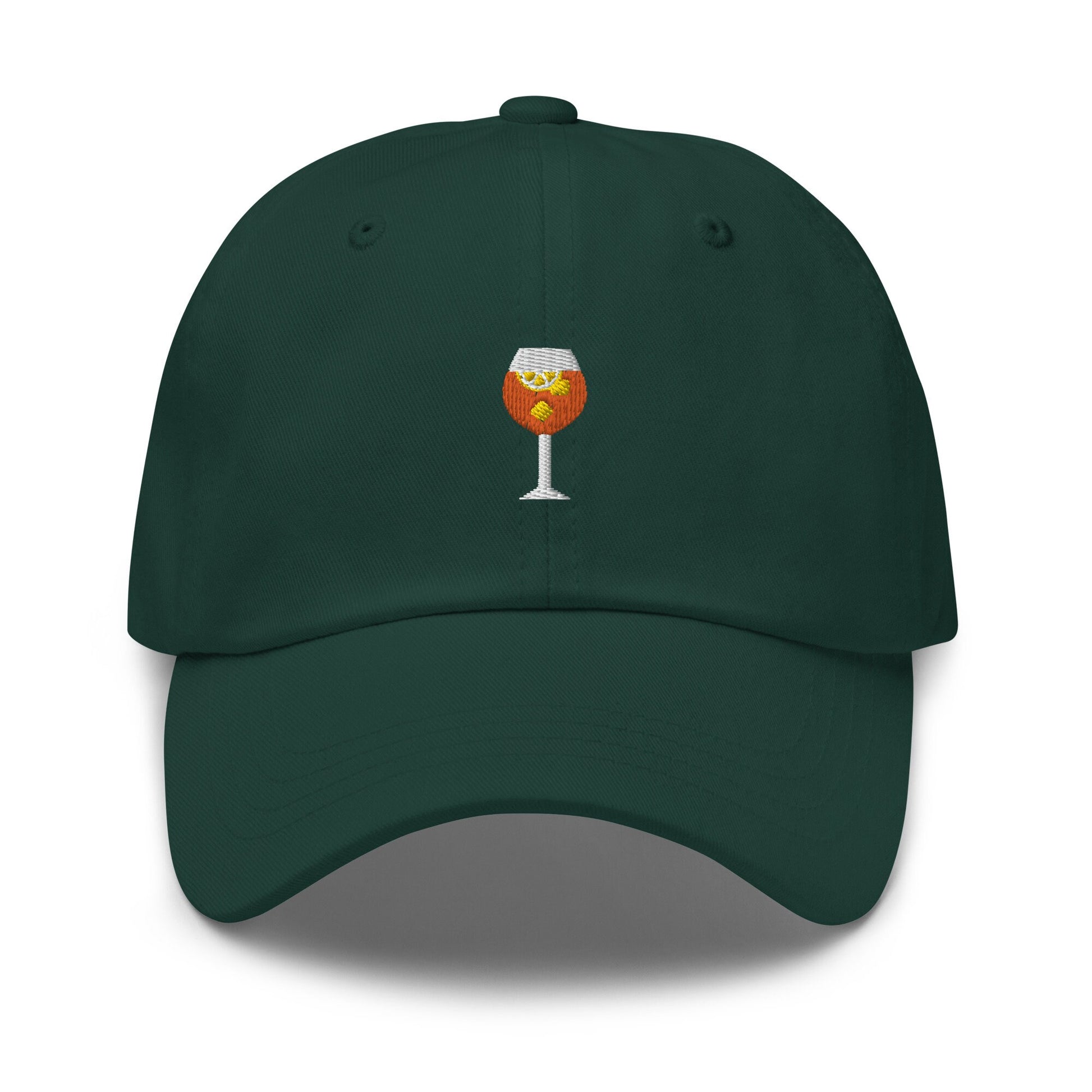 Aperol Spritz Glass Hat - Embroidered Cotton Dad Cap