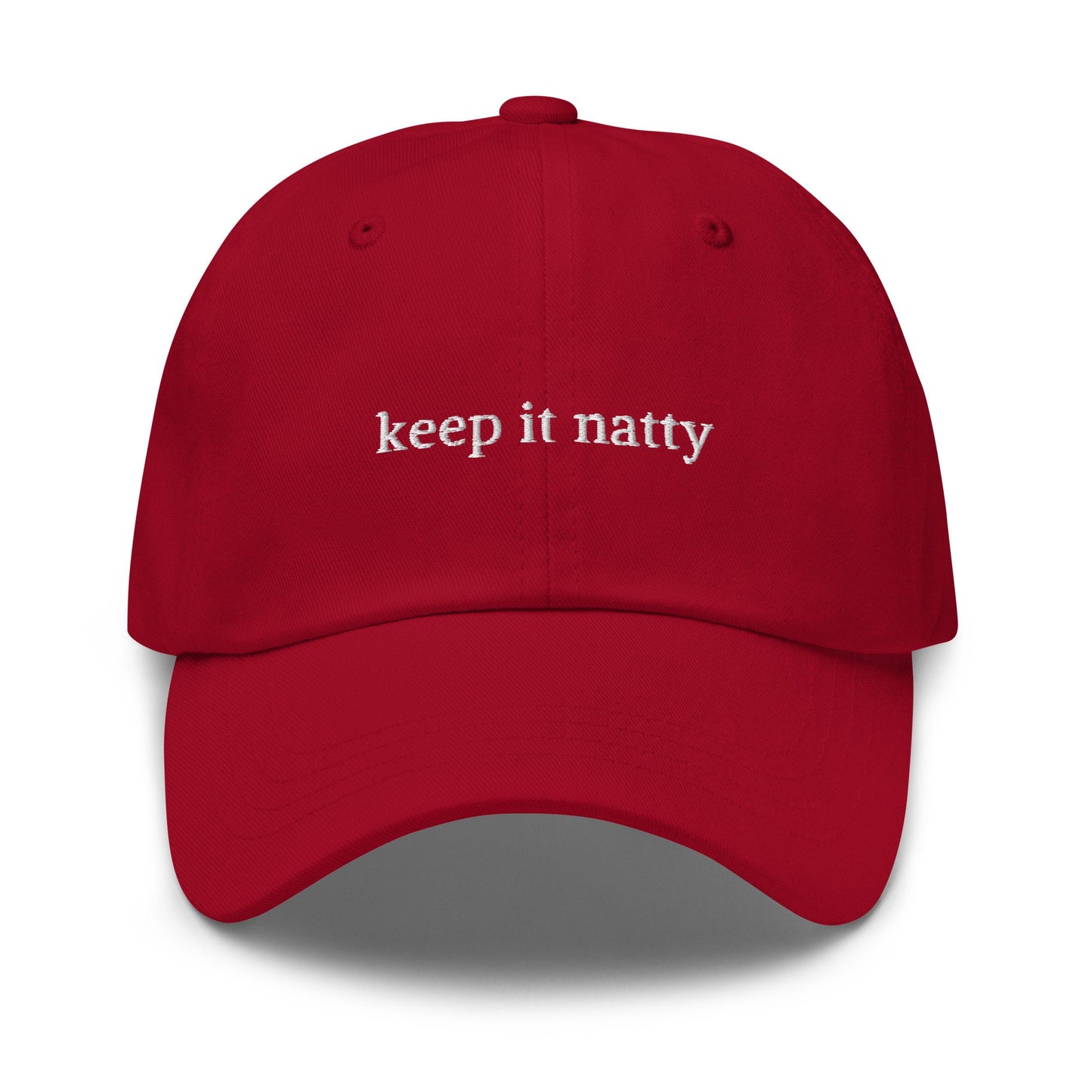 Natural Wine Hat - Keep it Natty - Handmade Embroidered Cotton Cap