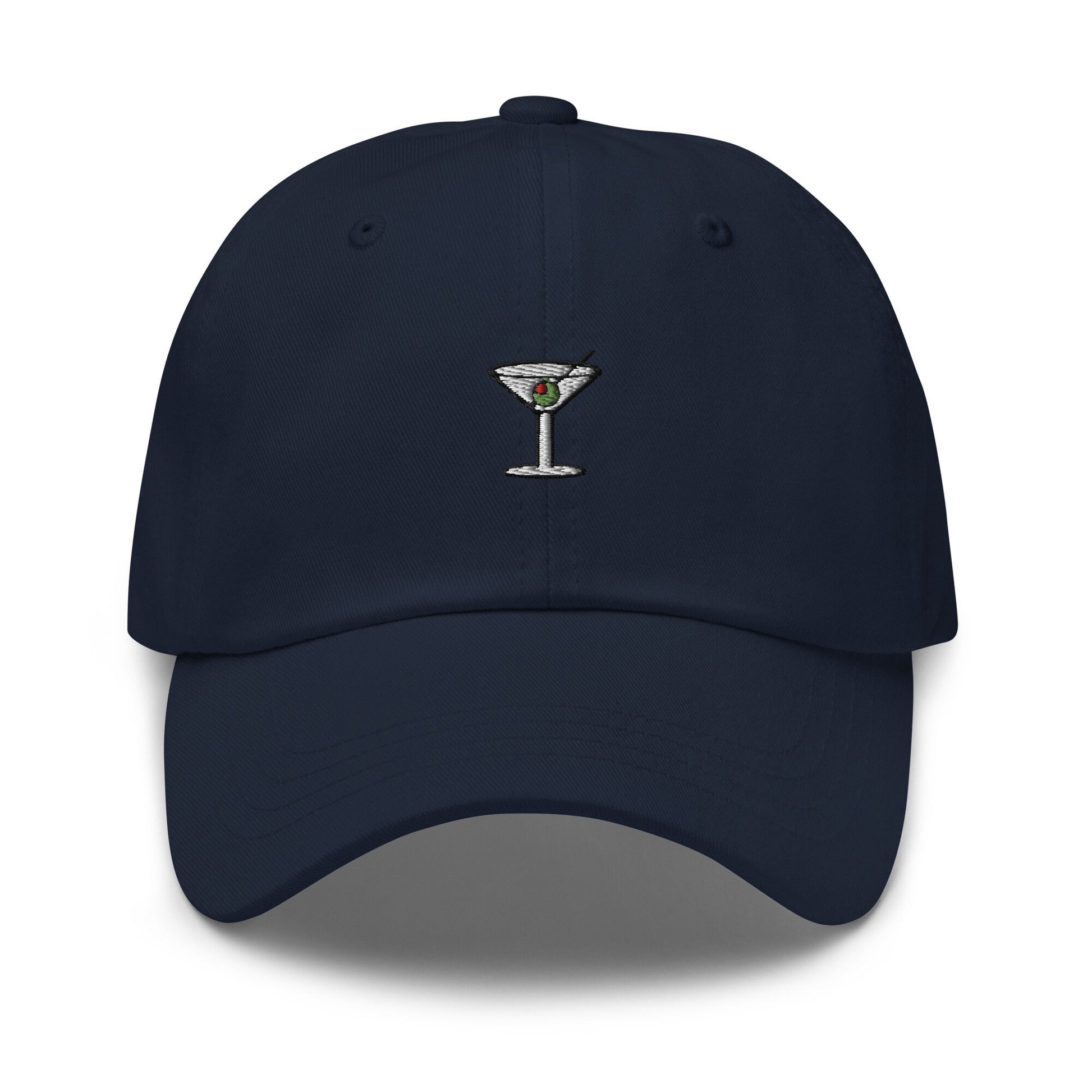 Martini Dad Hat - Primary ColorWay - Gift for vodka gin cocktail lovers - Embroidered Cotton Cap