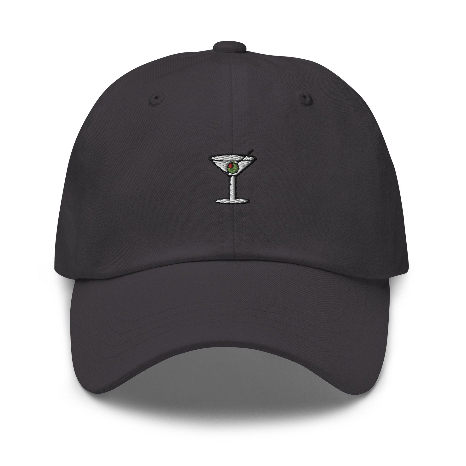 Martini Dad Hat - Primary ColorWay - Gift for vodka gin cocktail lovers - Embroidered Cotton Cap