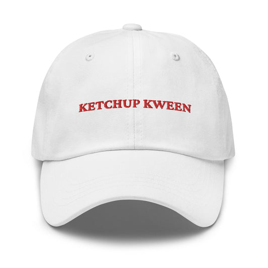 Ketchup Hat - Gift for Ketchup Addicts, Fans, and Stans - Cotton Embroidered Cap