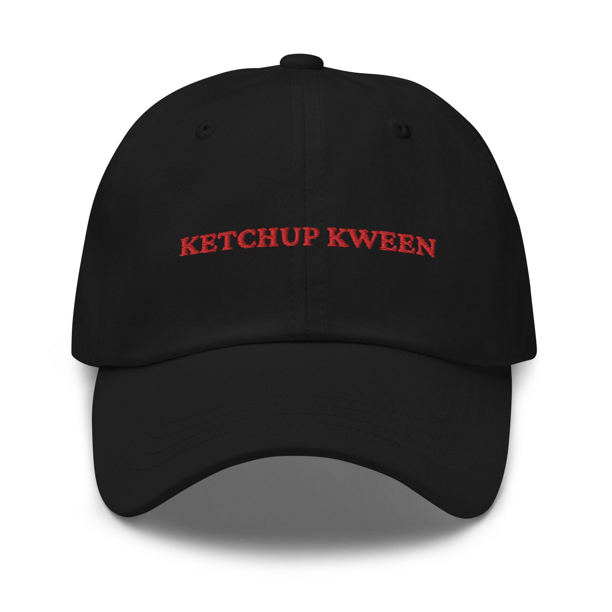 Ketchup Hat - Gift for Ketchup Addicts, Fans, and Stans - Cotton Embroidered Cap