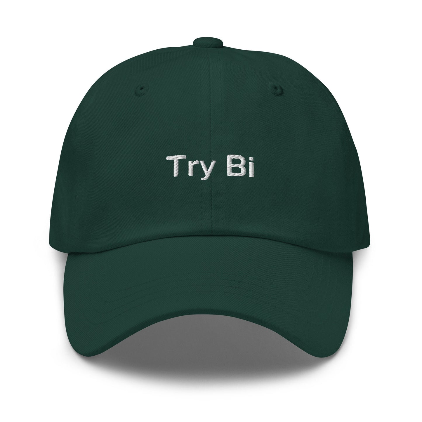 Try Bi Hat - Funny Bicurious Bisexual Pride embroidered Cap - Cotton
