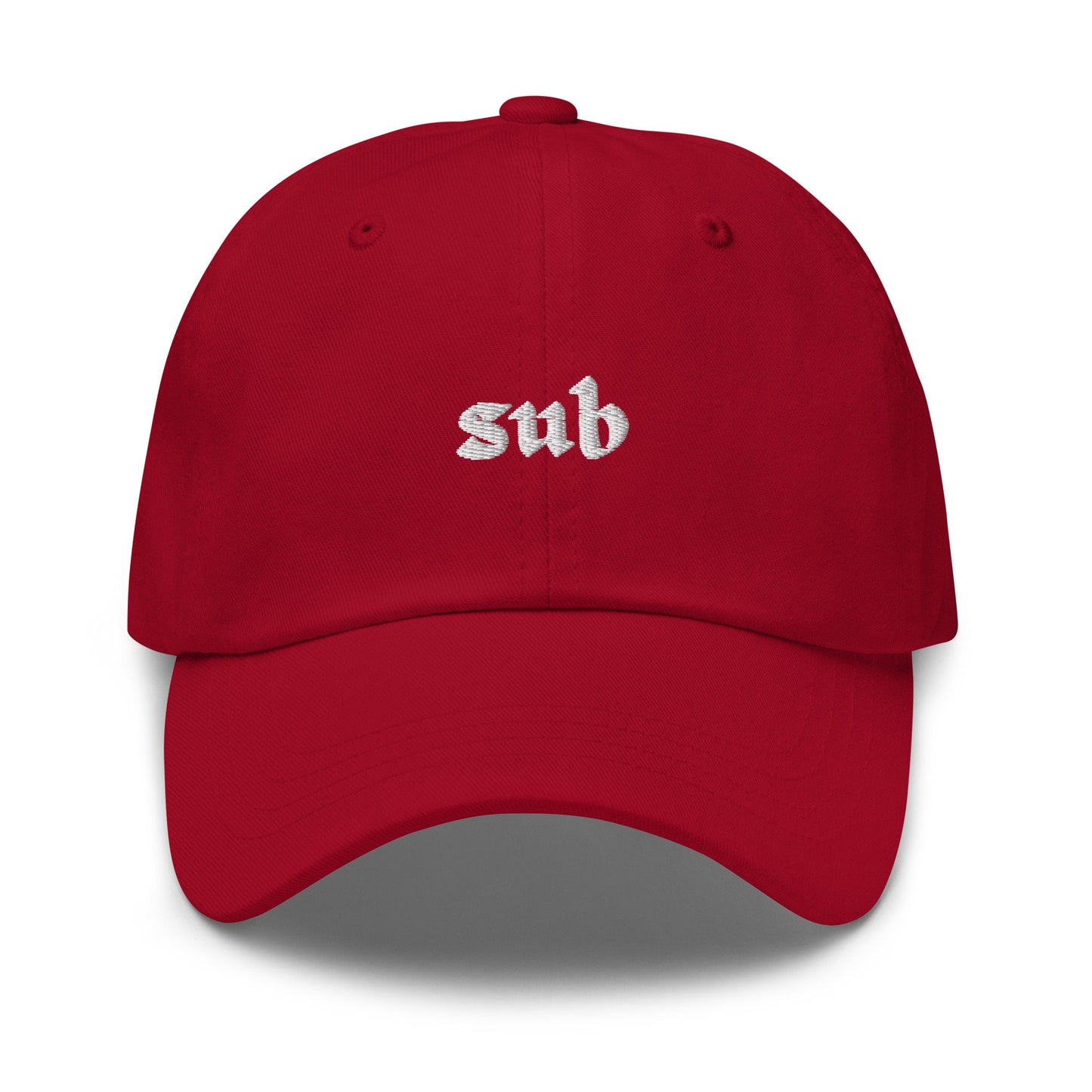 Sub Hat - Submissive love positive gift - Minimalist Cotton Embroidered Cap