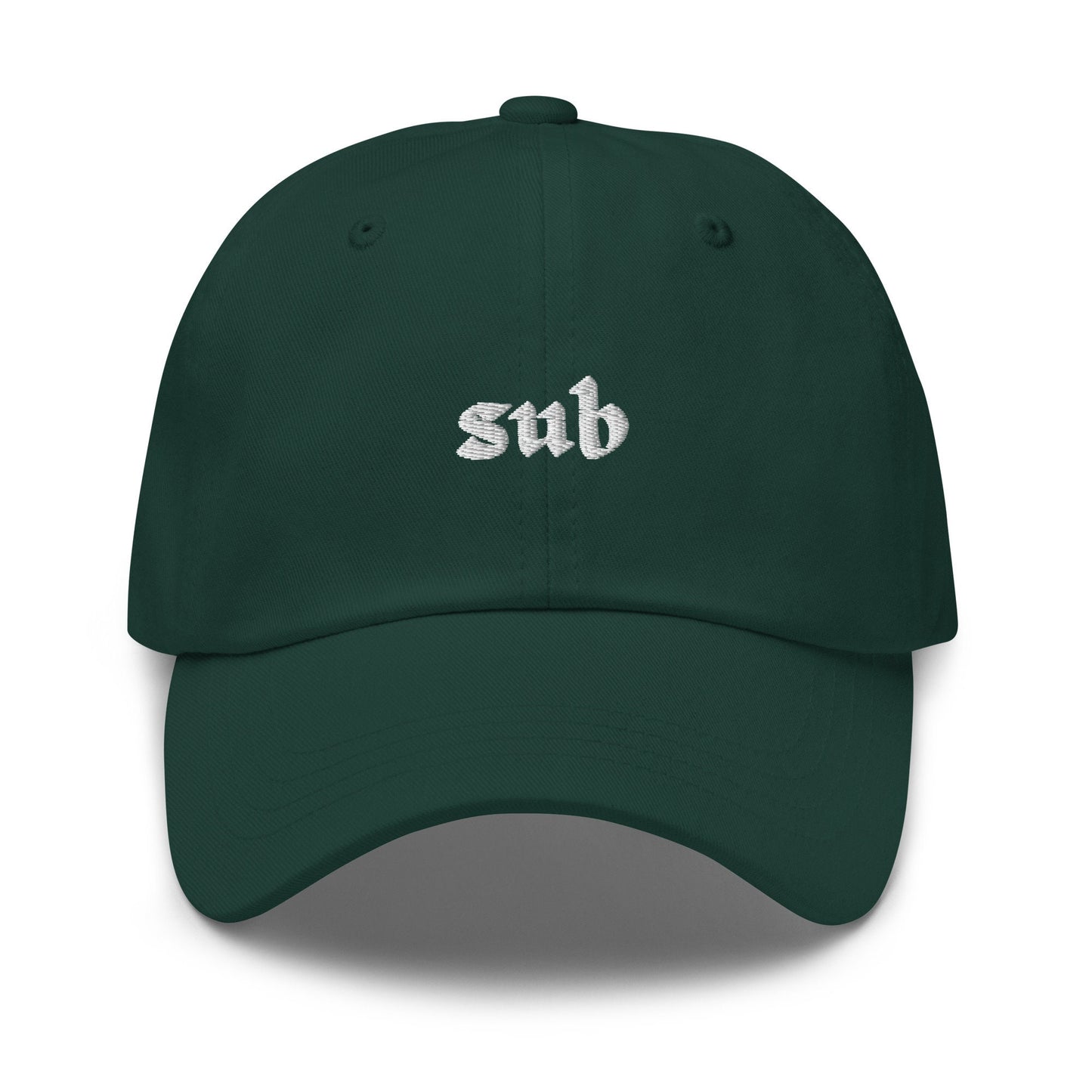 Sub Hat - Submissive love positive gift - Minimalist Cotton Embroidered Cap