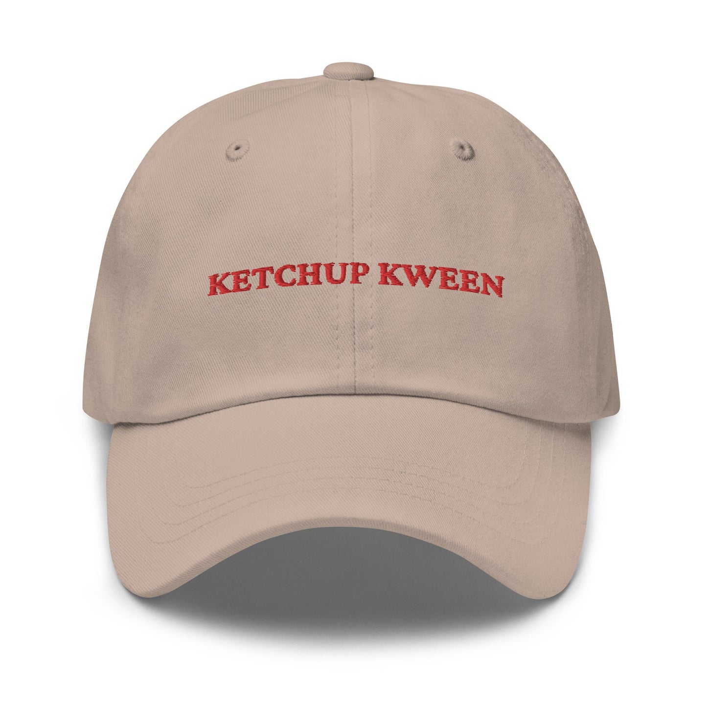 Ketchup Hat - Gift for Ketchup Addicts, Fans, and Stans - Cotton Embroidered Cap