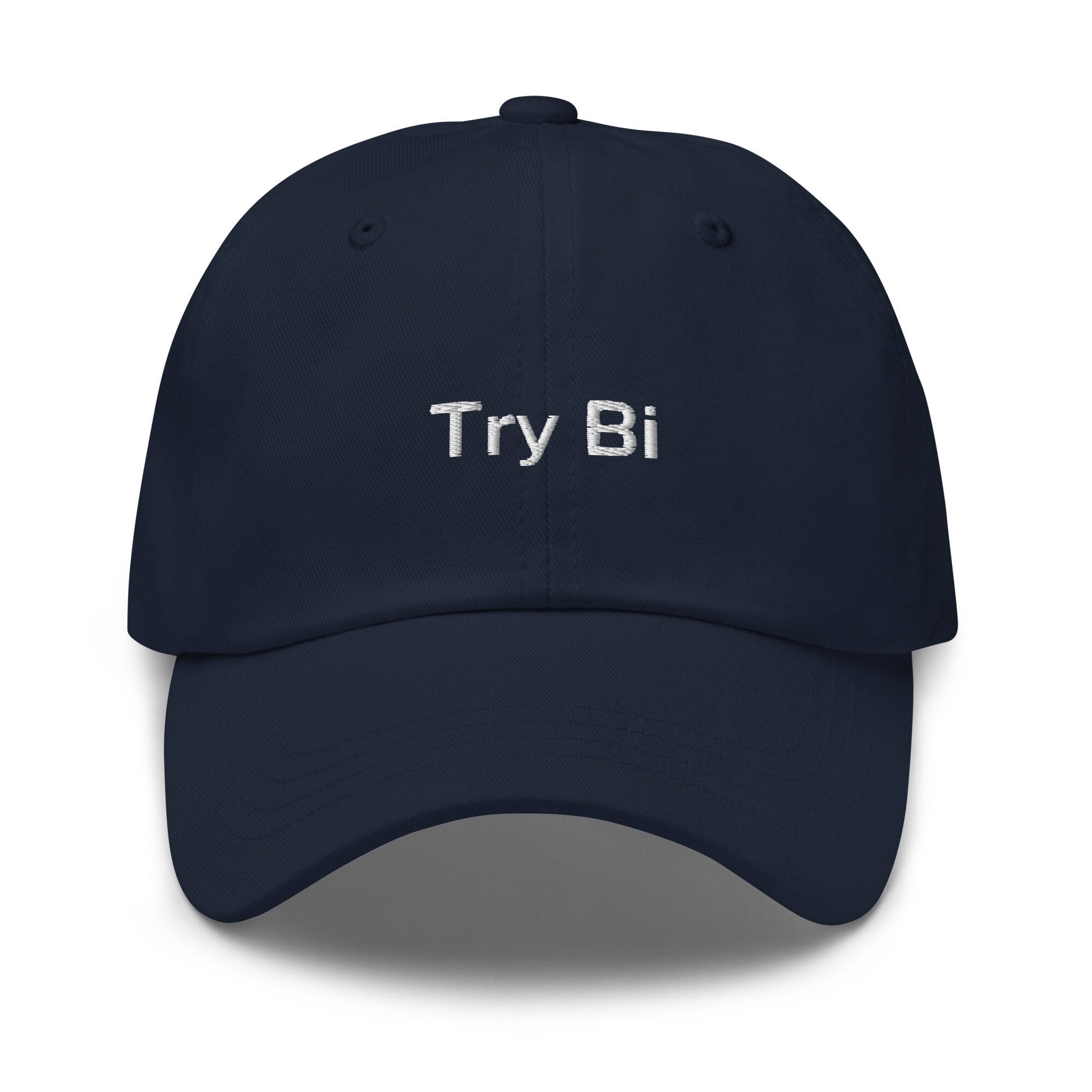 Try Bi Hat - Funny Bicurious Bisexual Pride embroidered Cap - Cotton