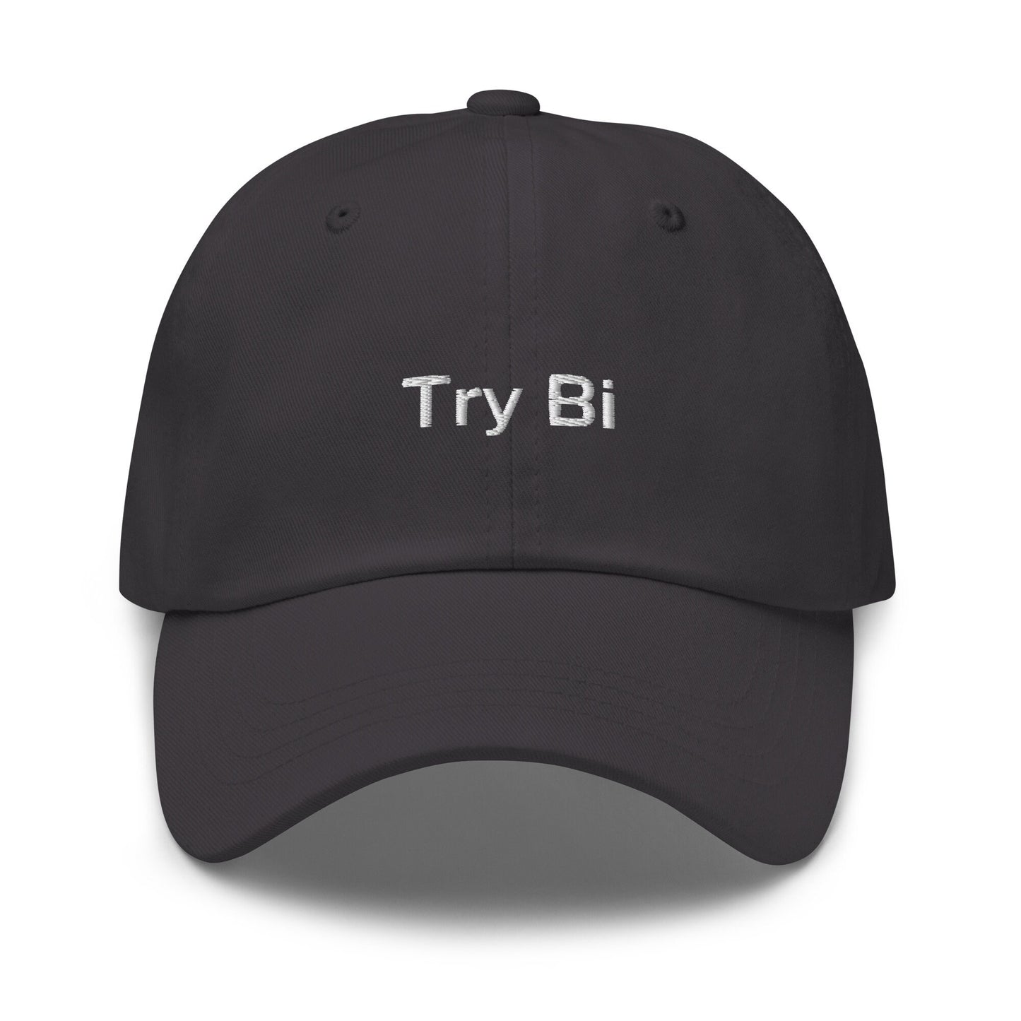 Try Bi Hat - Funny Bicurious Bisexual Pride embroidered Cap - Cotton