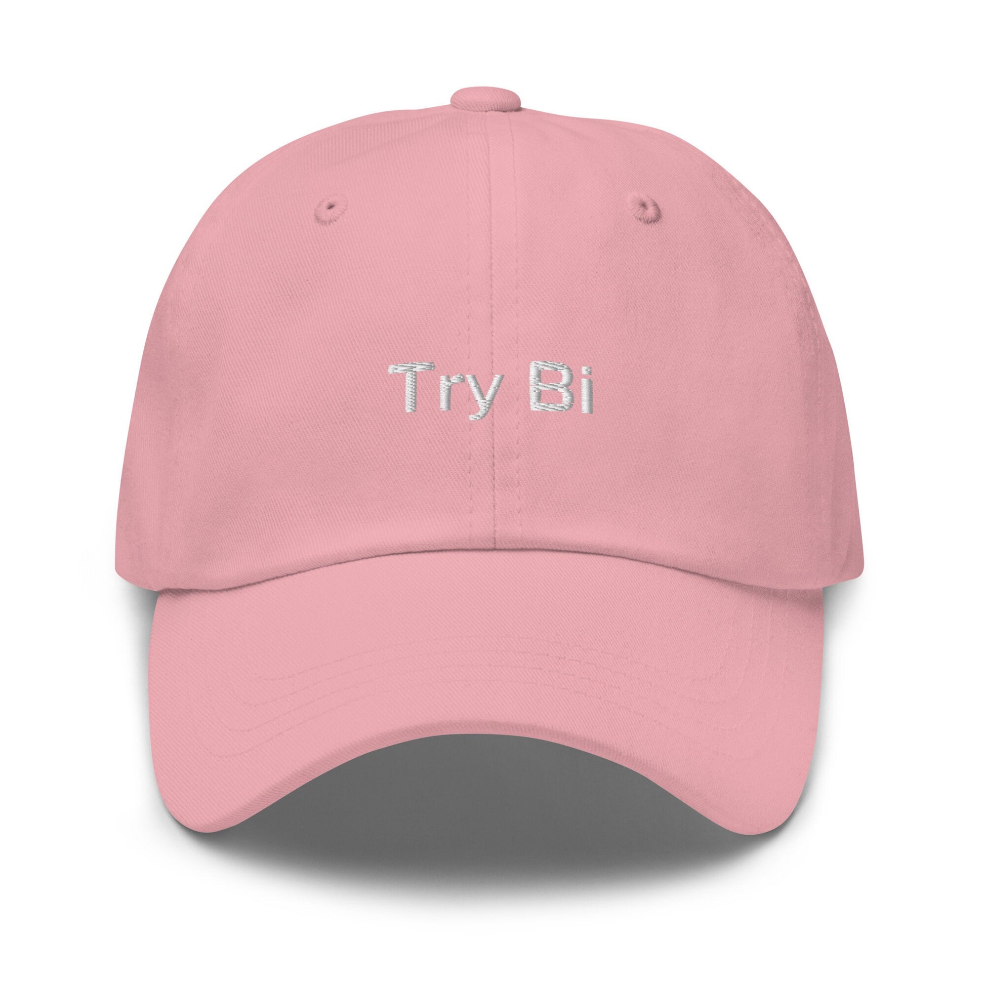 Try Bi Hat - Funny Bicurious Bisexual Pride embroidered Cap - Cotton