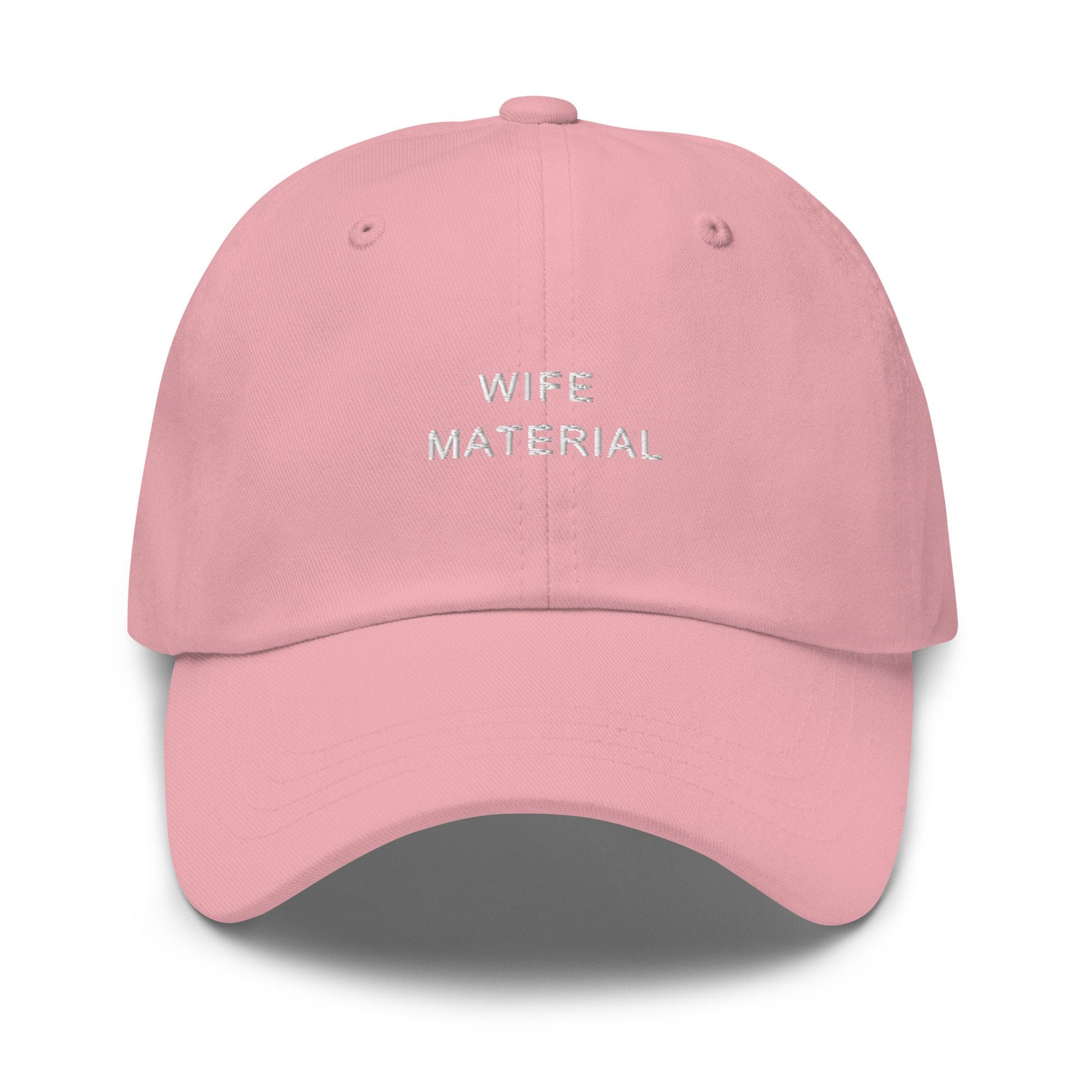 Wife Material Hat -  Wife, Fiancee, Girlfriend, Wedding, Wifey, Hen Party Hat, Bridesmaid, Bachelorette - Minimalist Cotton Embroidered Cap