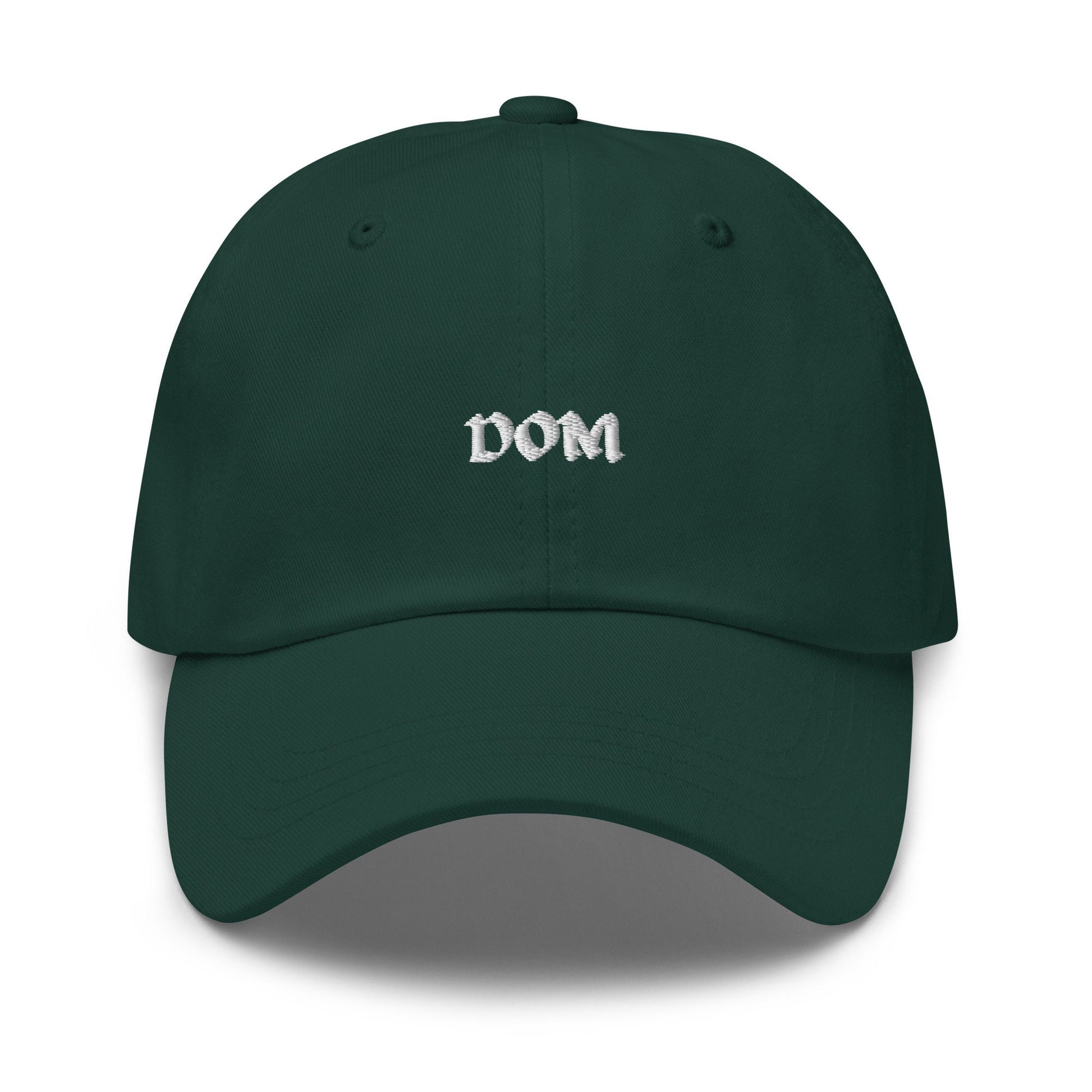 Dom Hat - Dominant love positive gift - Minimalist Cotton Embroidered Cap
