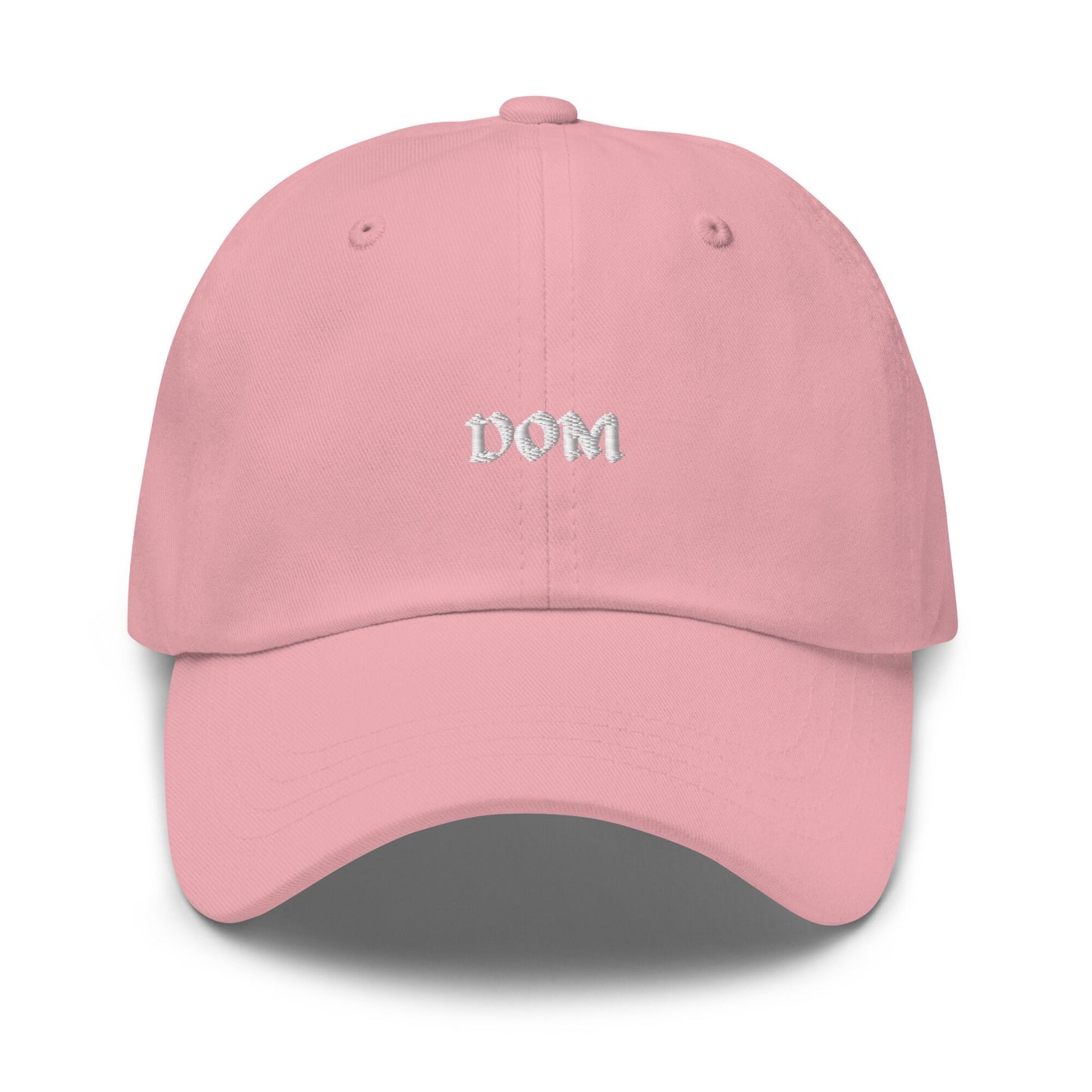 Dom Hat - Dominant love positive gift - Minimalist Cotton Embroidered Cap
