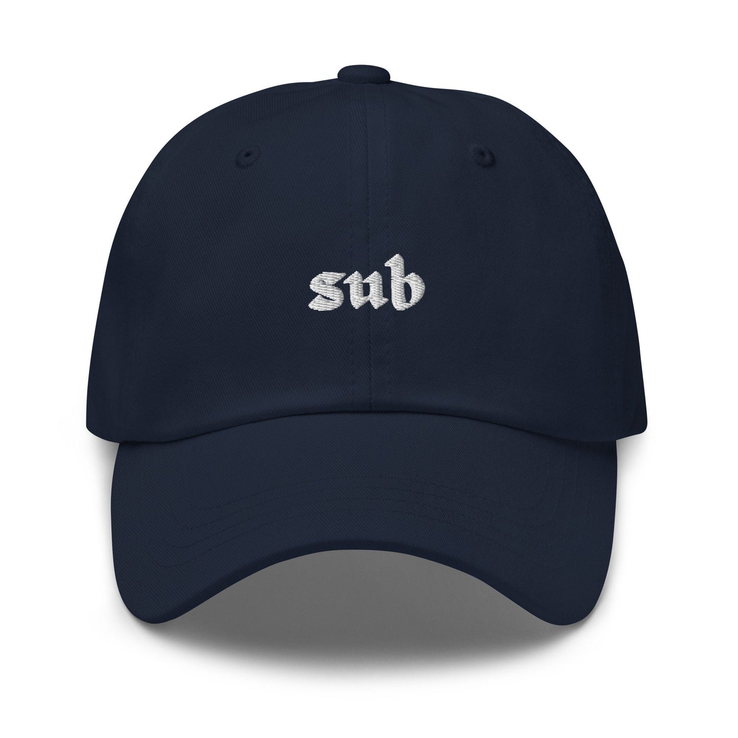 Sub Hat - Submissive love positive gift - Minimalist Cotton Embroidered Cap