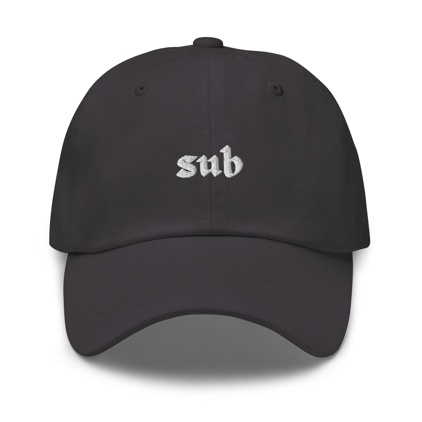 Sub Hat - Submissive love positive gift - Minimalist Cotton Embroidered Cap