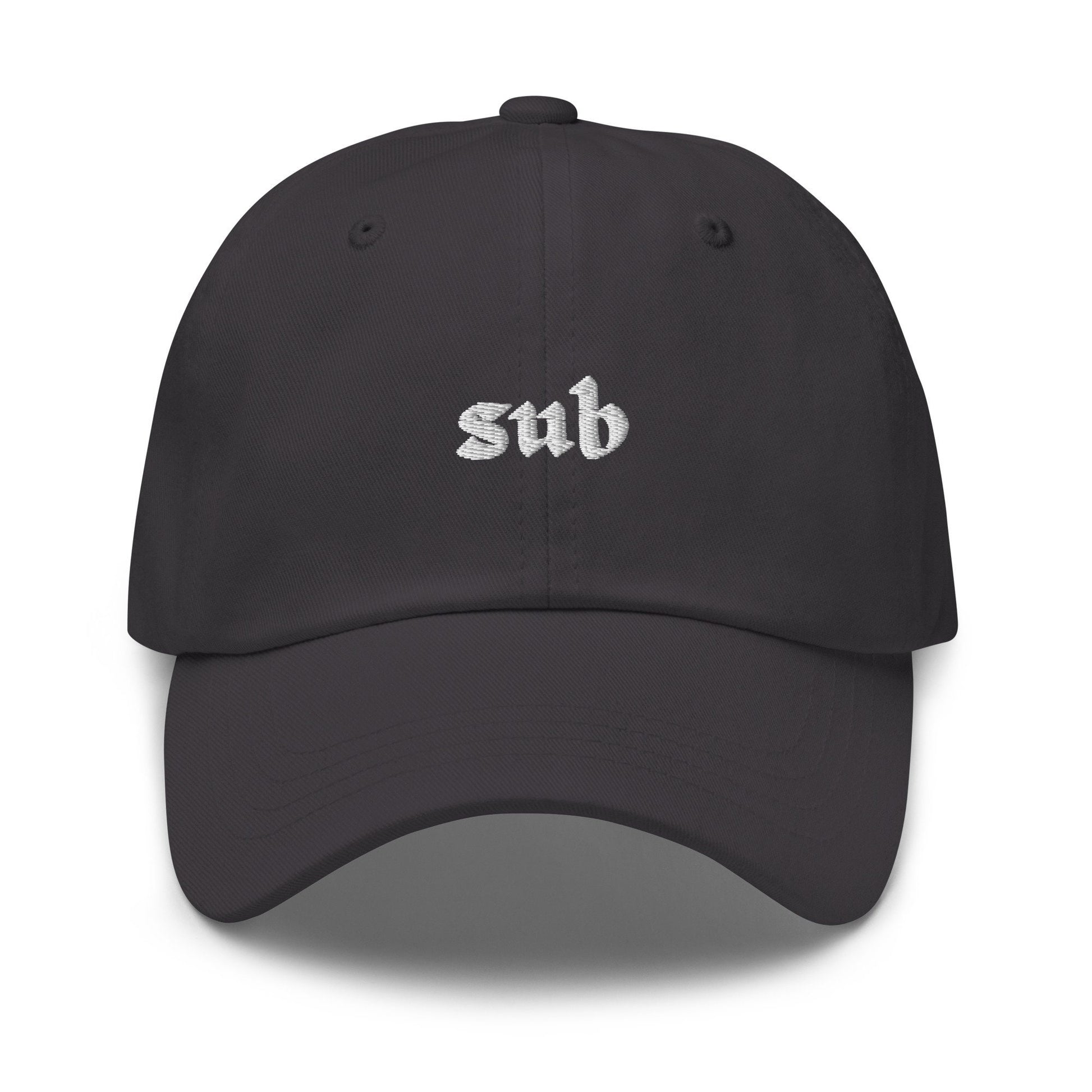 Sub Hat - Submissive love positive gift - Minimalist Cotton Embroidered Cap