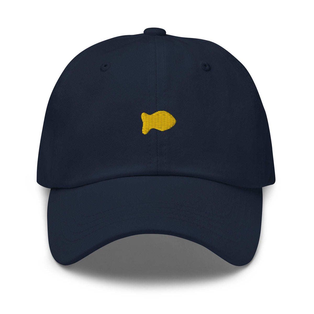 Goldfish Dad Hat - Gift for Cheesy Snack Fans - Minimalist Cotton Embroidered Cap
