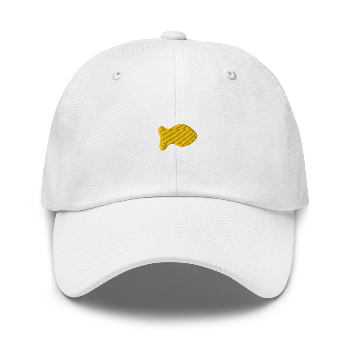 Goldfish Dad Hat - Gift for Cheesy Snack Fans - Minimalist Cotton Embroidered Cap