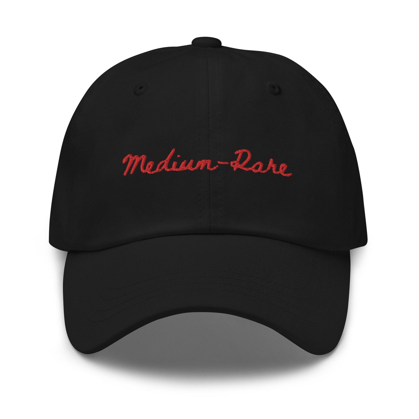 Medium Rare Steak Dad Hat - Steak Doneness - Gift for Dads, bbq fans, steak lovers, carnivores - Minimalist Cotton Embroidered Cap